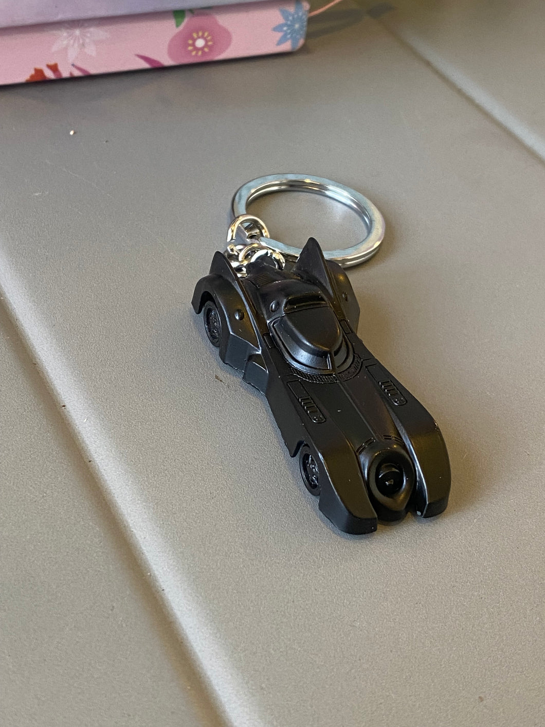 Metallic Black Car Keychain