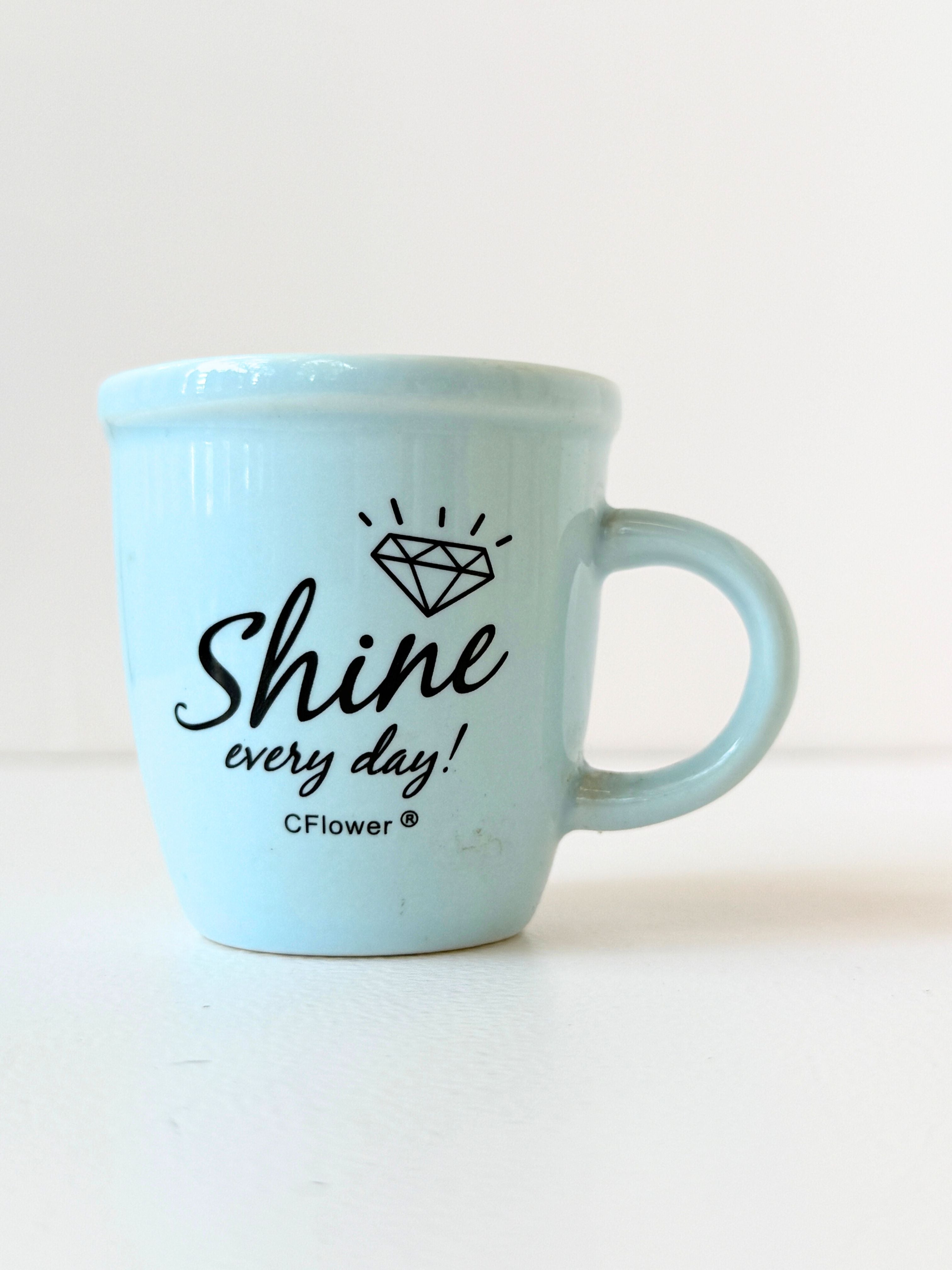 Motivational Ceramic Mini Mugs – “Don’t Think Too Much”, “Enjoy Today”, “Shine Every Day”