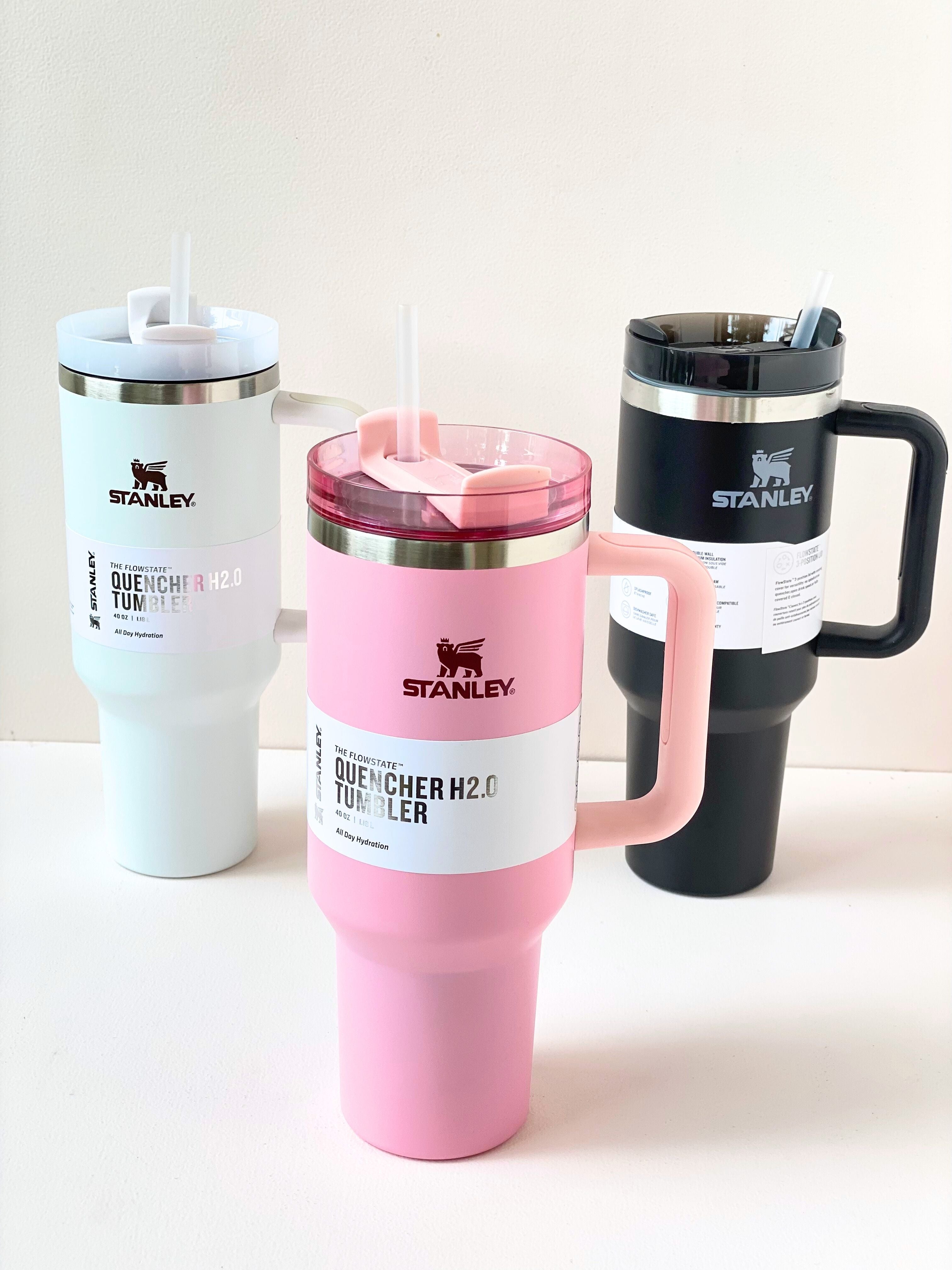 Stanley-Inspired Quencher H2.0 Tumbler with Handle – 40 oz | Leakproof, Insulated, Travel-Friendly Water Mug with Straw