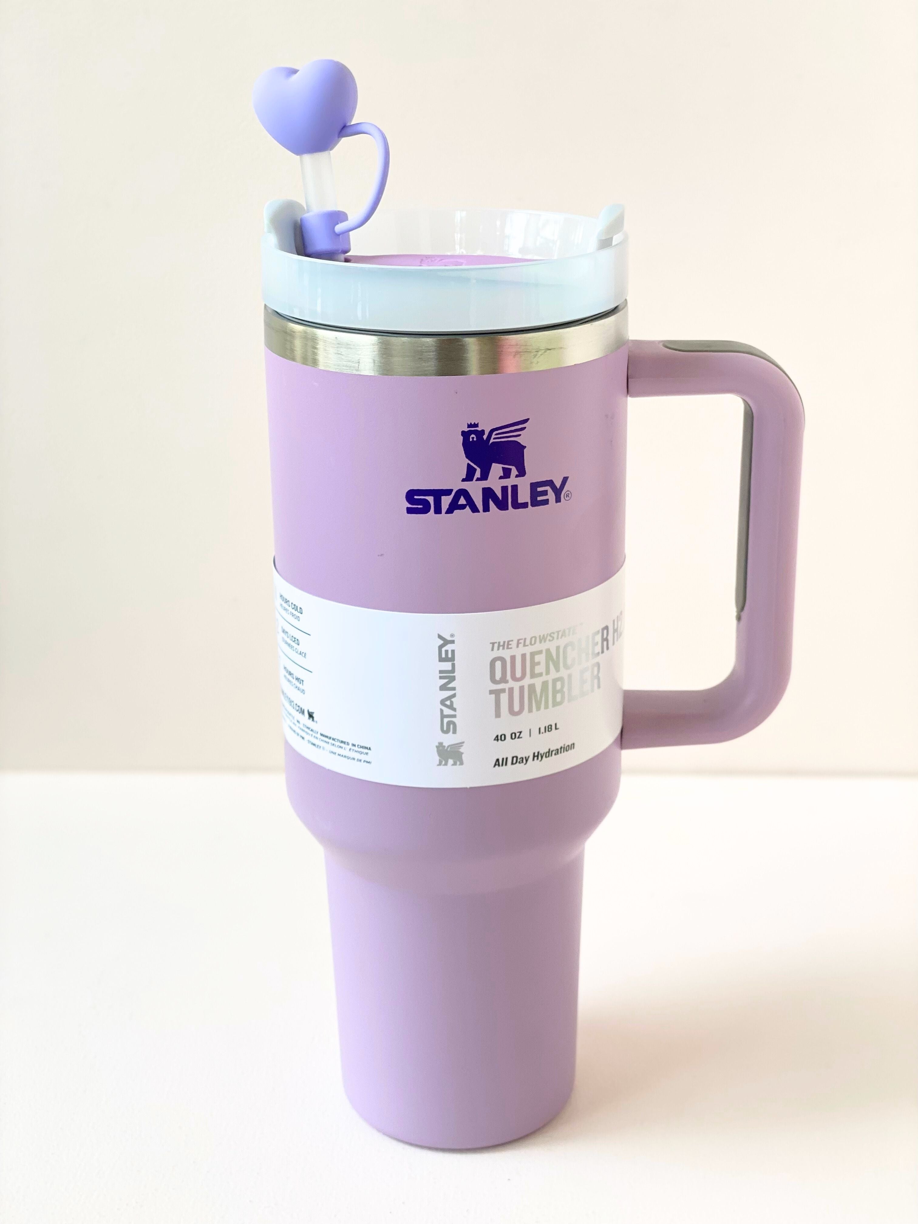40oz Stanley Style Quencher H2.0 Tumbler with Straw – Leakproof, Stainless Steel, Pastel Colors