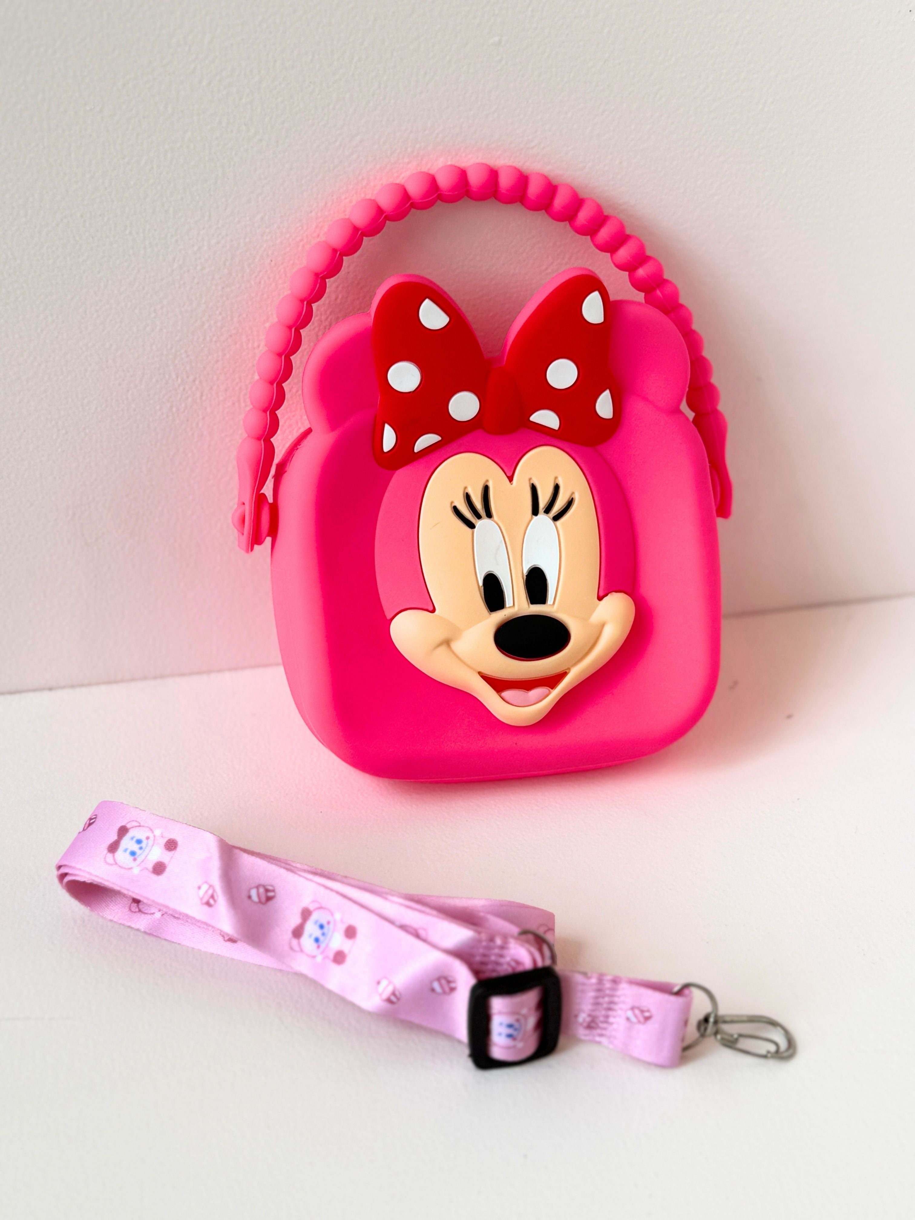 Minnie Inspired Silicone Handbag – With Beaded Handle & Sling