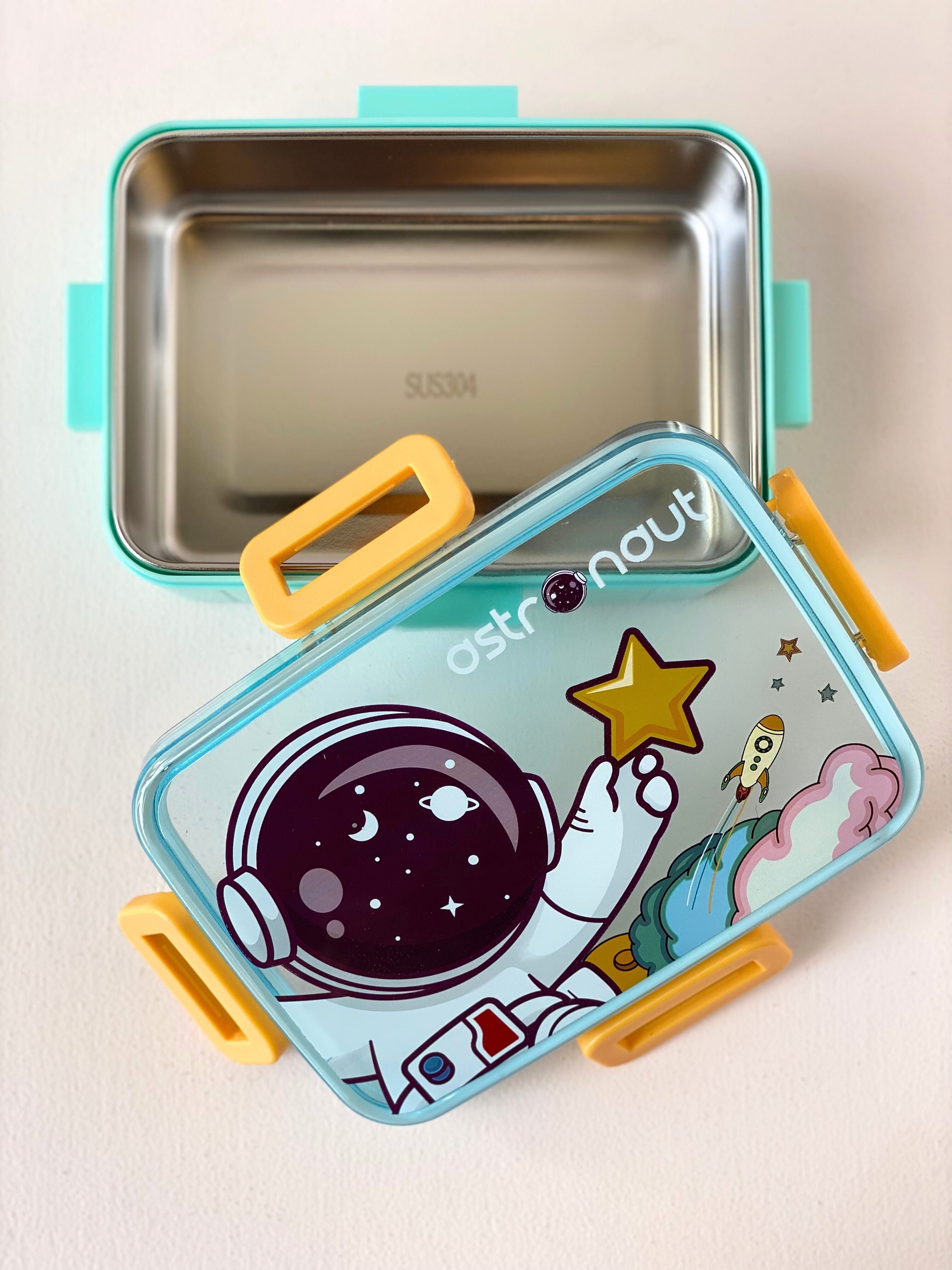 Cute Kids Stainless Steel Lunch Box – Leakproof & Durable Bento Box with Cartoon Lid