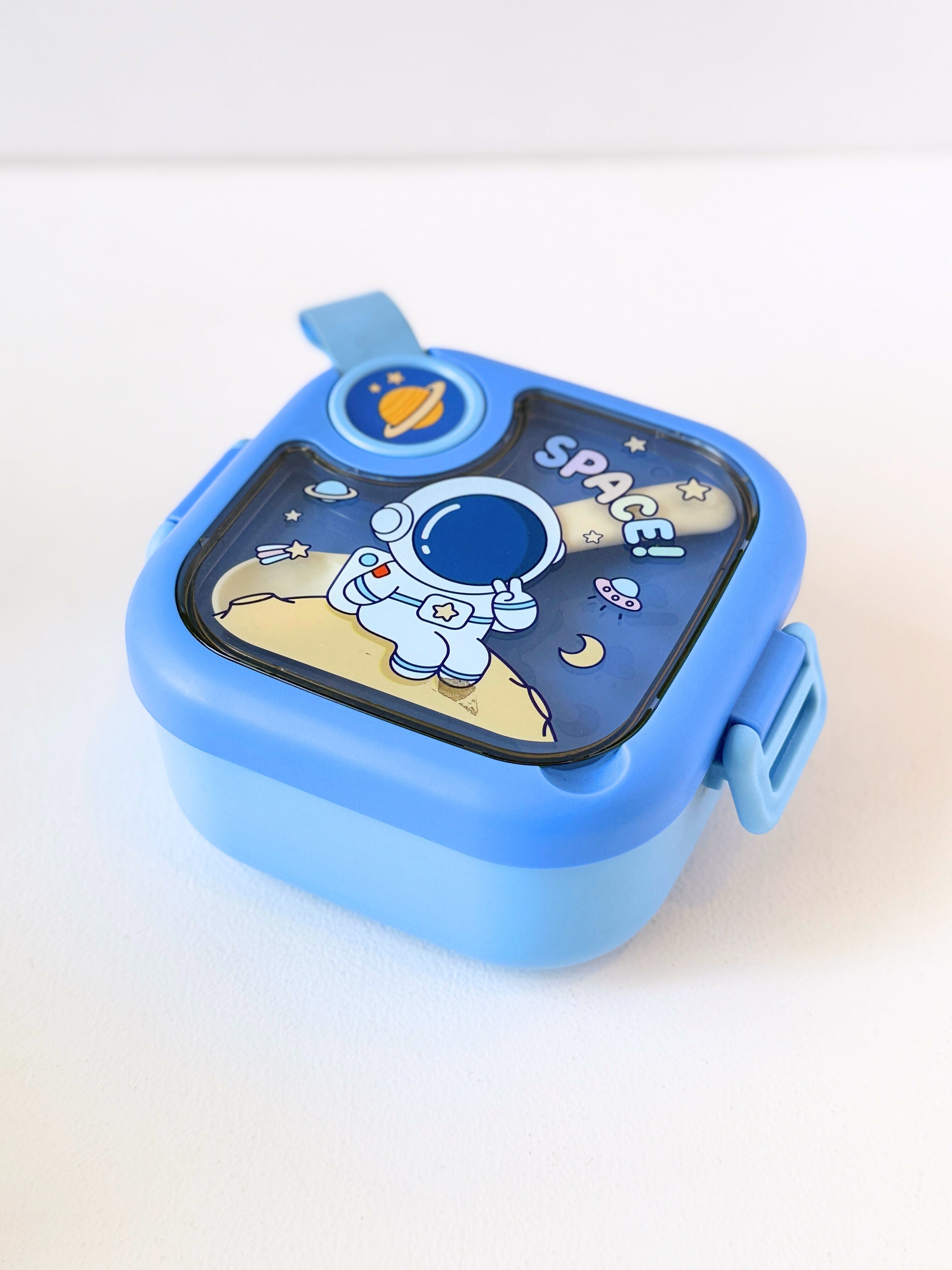 Toddler Space-Themed Feeding Set – Stainless Steel Bowl with Spoon, Lid & Safety Scissors