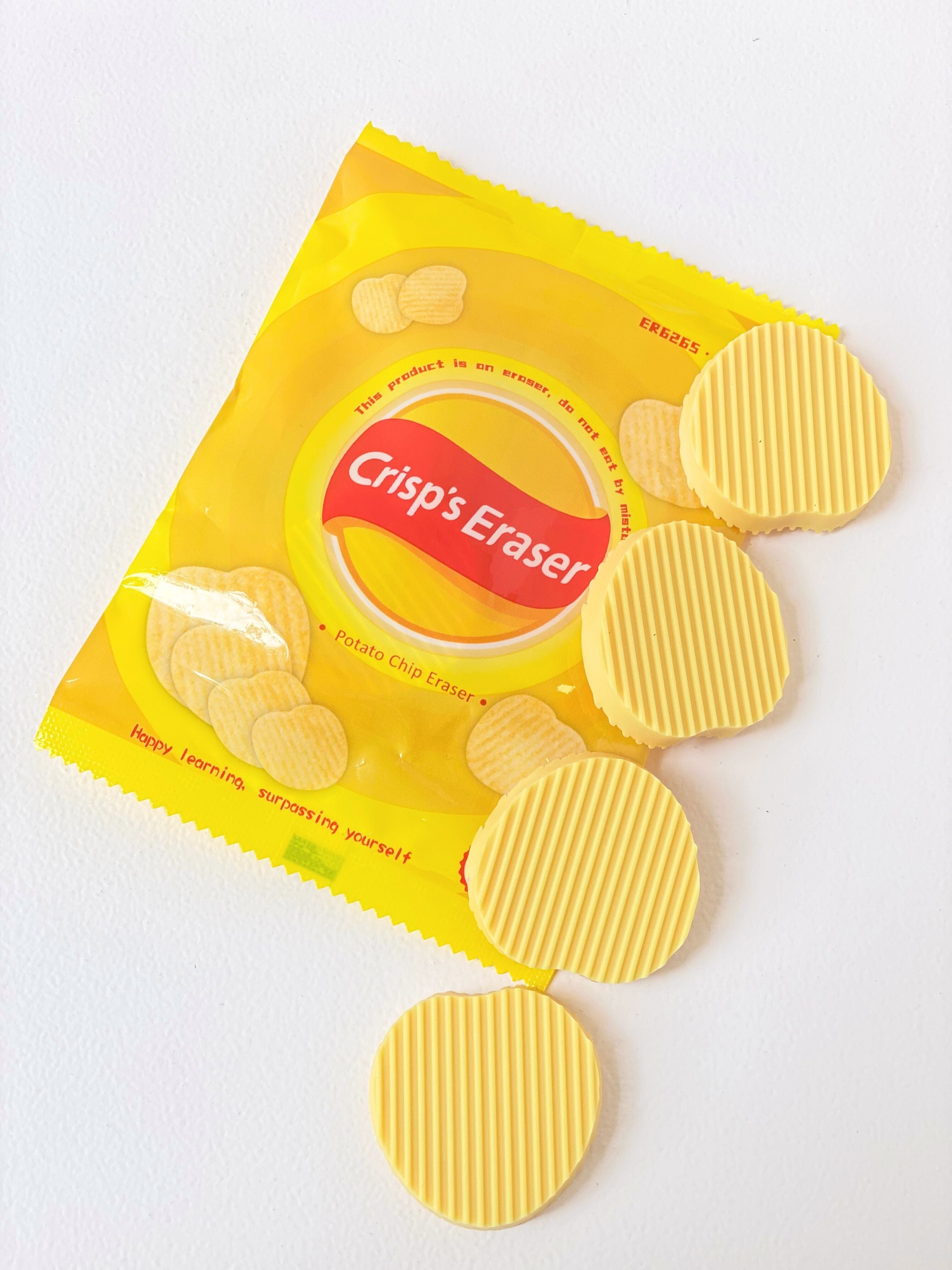 Potato Chip Erasers – Fun Crisp-Style Novelty Erasers for Kids & Stationery Lovers
