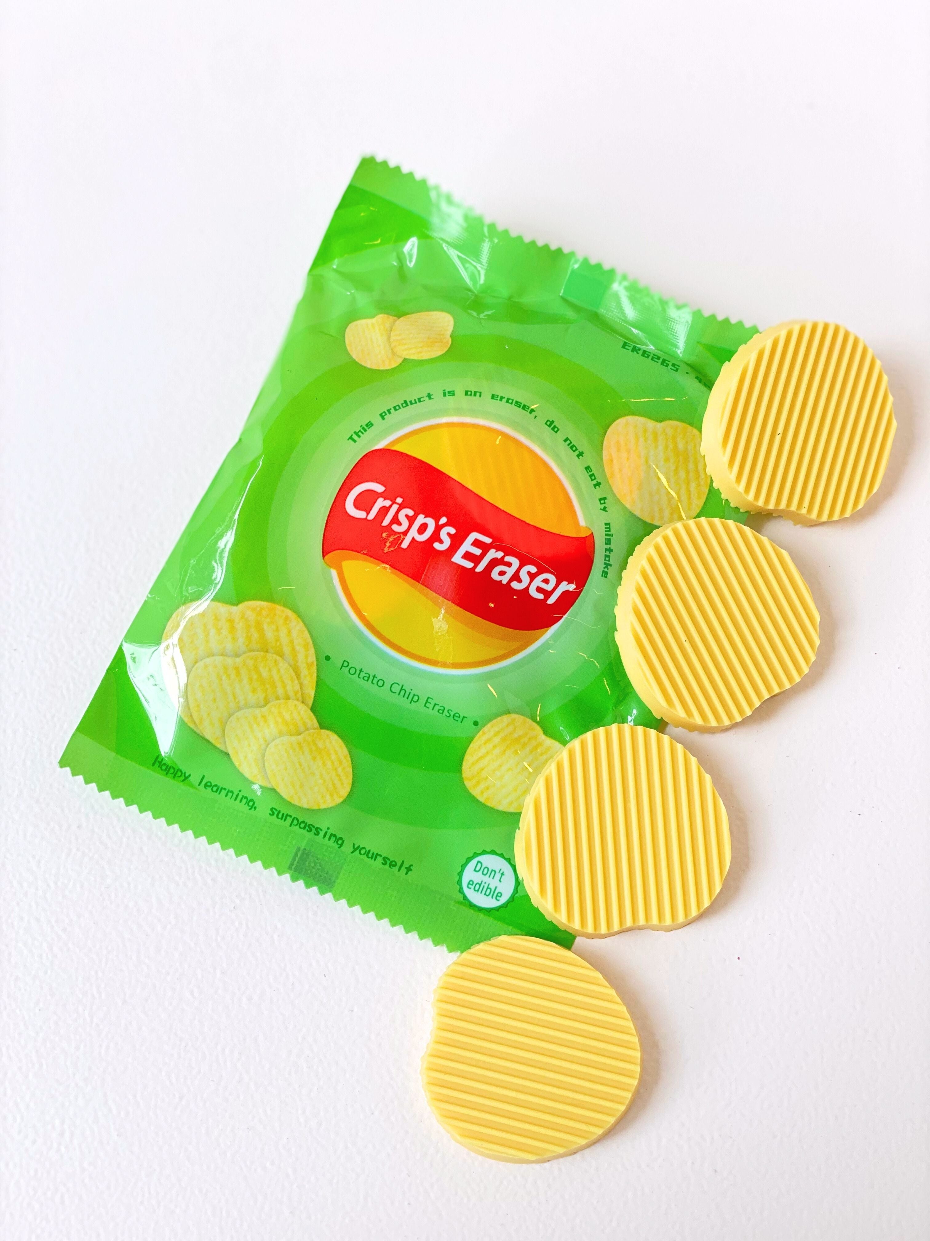 Potato Chip Erasers – Fun Crisp-Style Novelty Erasers for Kids & Stationery Lovers