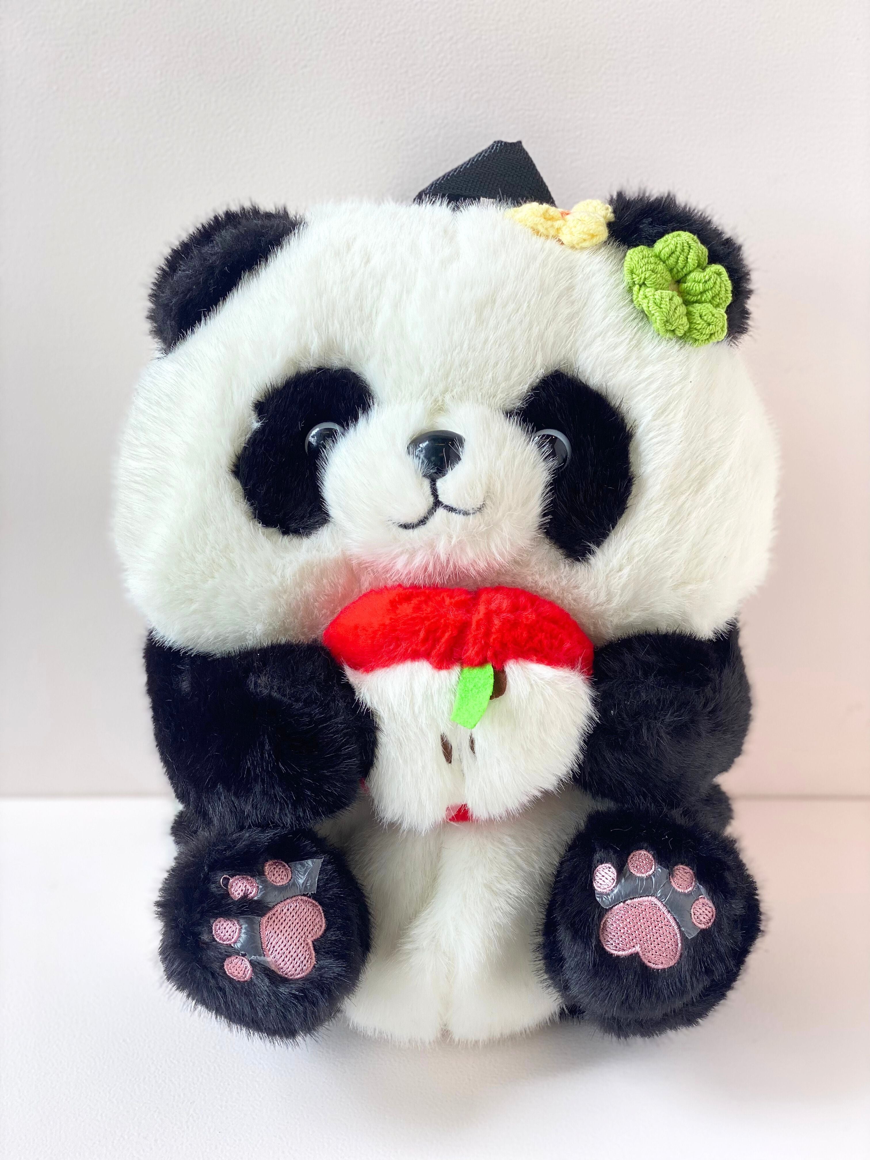 Cute Panda Plush Backpack for Kids – Soft & Fluffy Cartoon Animal Bag