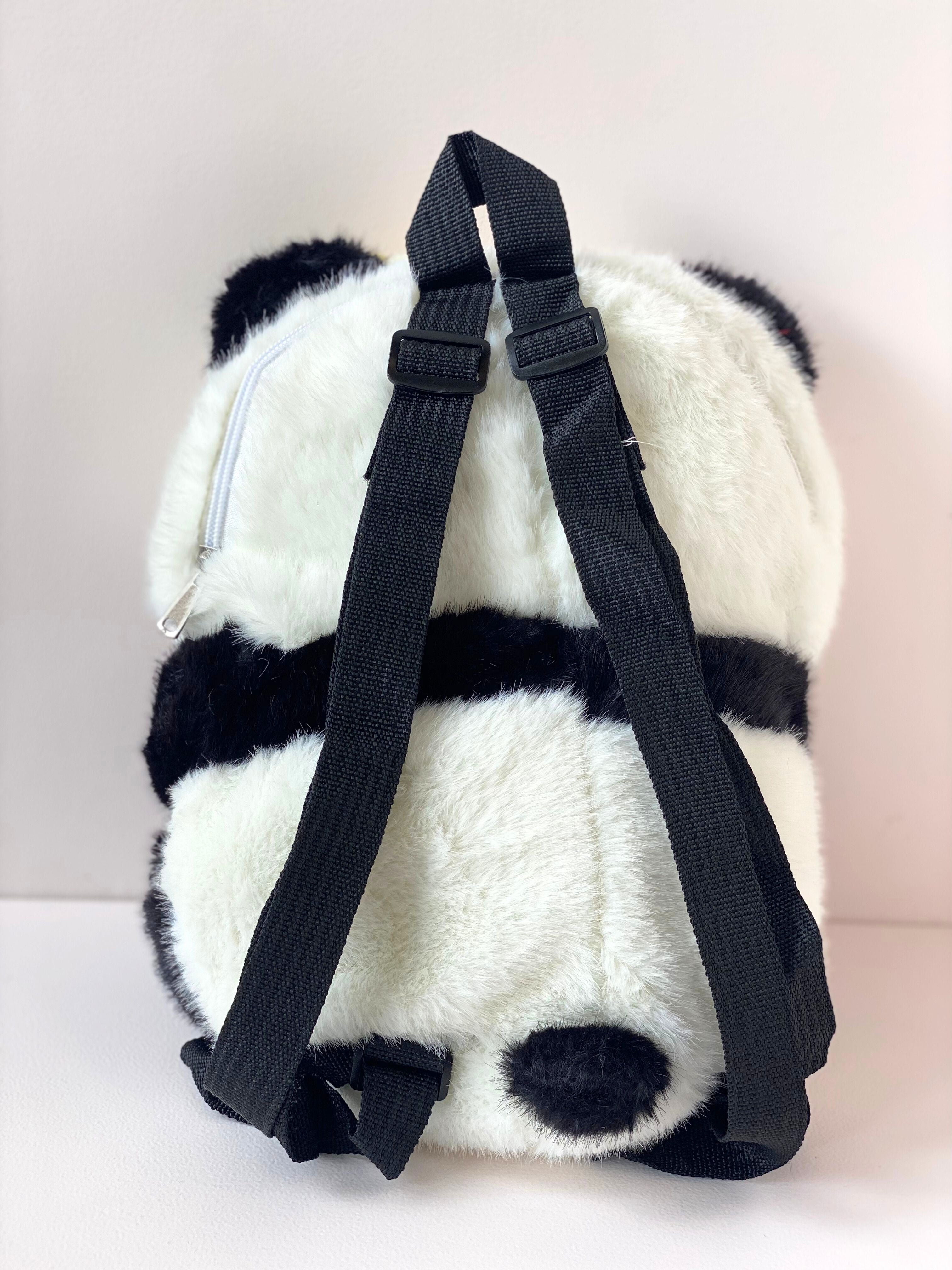 Cute Panda Plush Backpack for Kids – Soft & Fluffy Cartoon Animal Bag