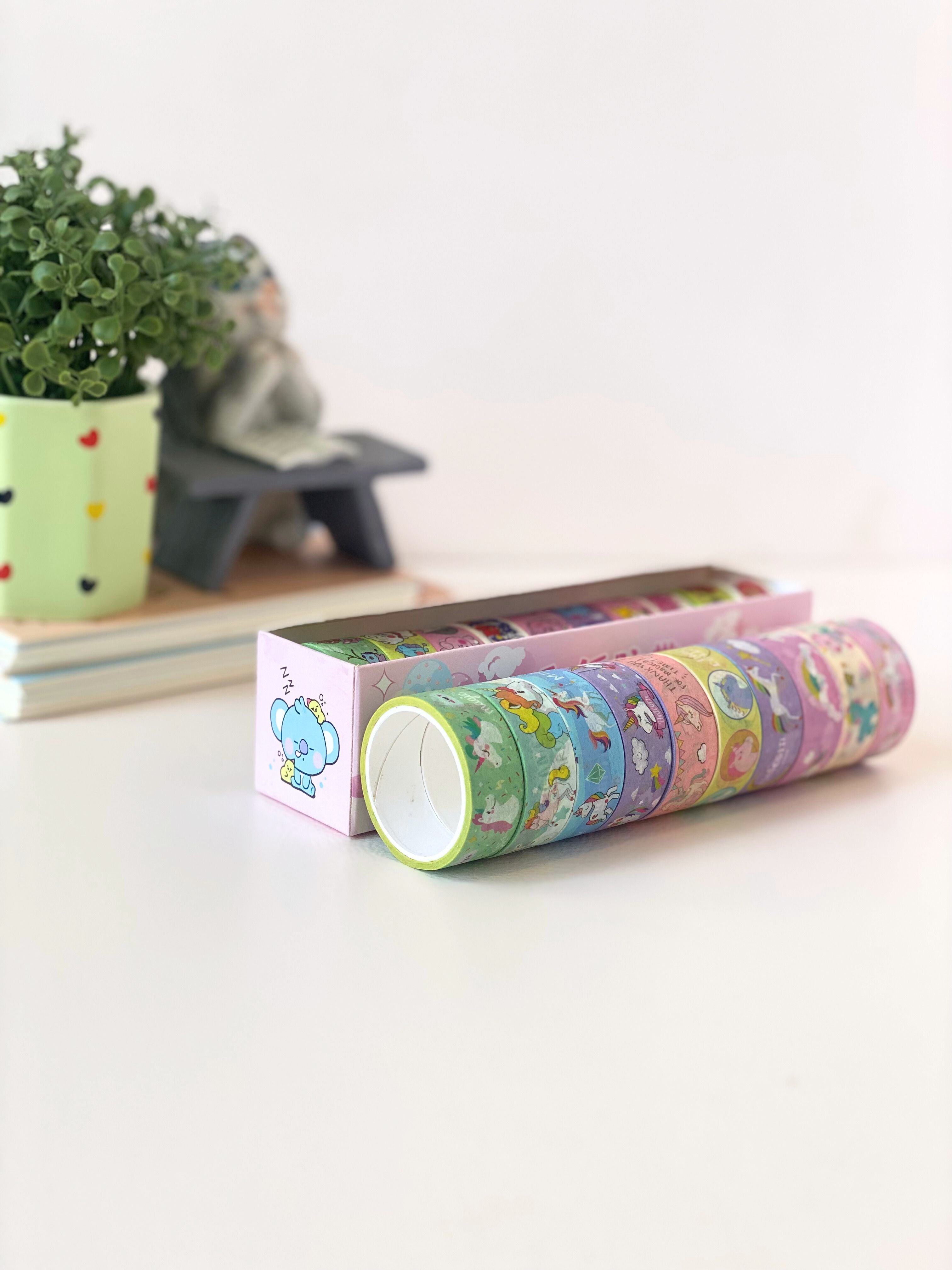 Kawaii Washi Tape Set – 10 Rolls of Colorful Cartoon Paper Tape for Journaling, Scrapbooking & Crafts