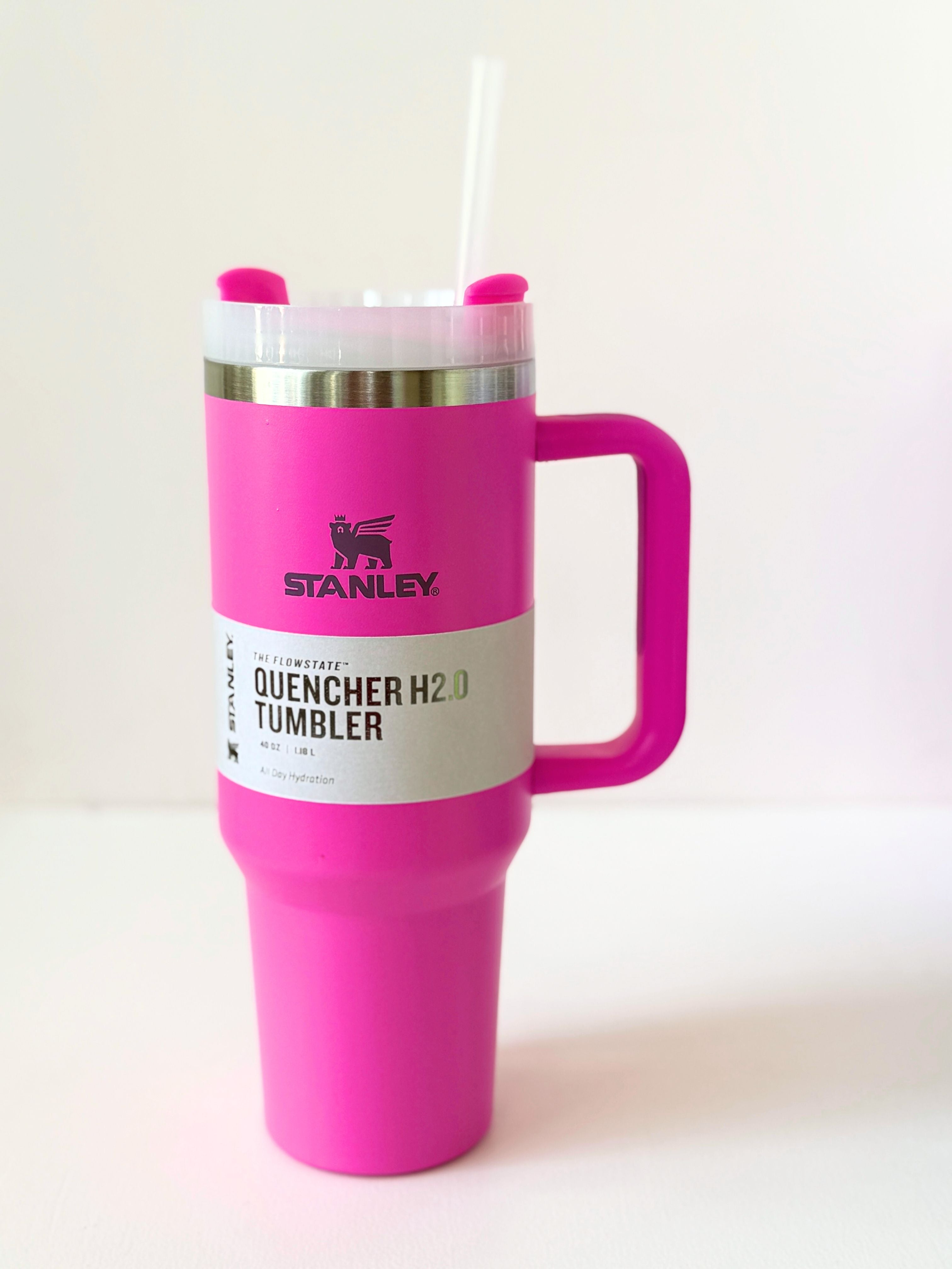 Vibrant Colourful Stanley 40 oz Quencher H2.0 FlowState Tumbler with Handle and Straw