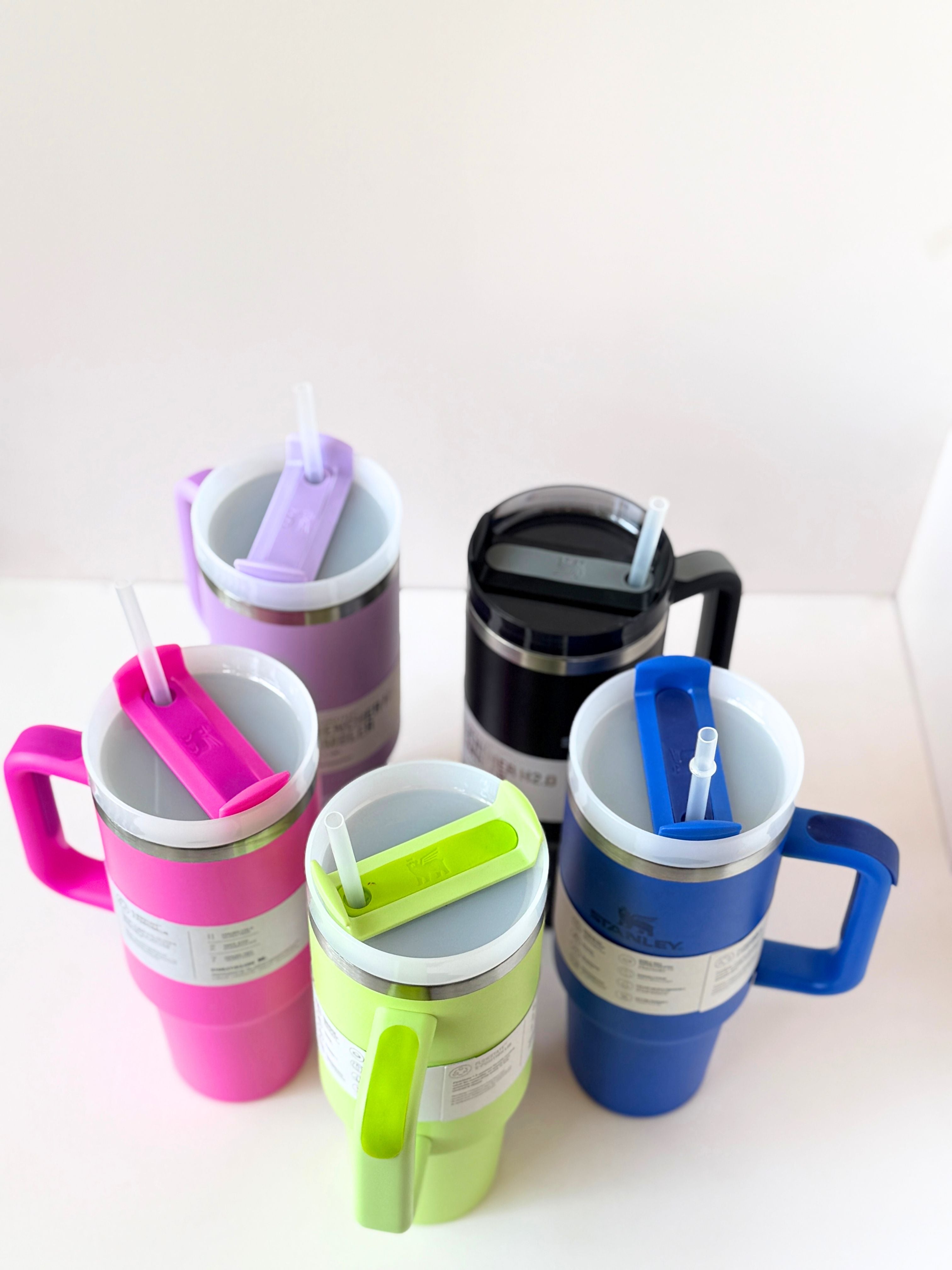 Vibrant Colourful Stanley 40 oz Quencher H2.0 FlowState Tumbler with Handle and Straw