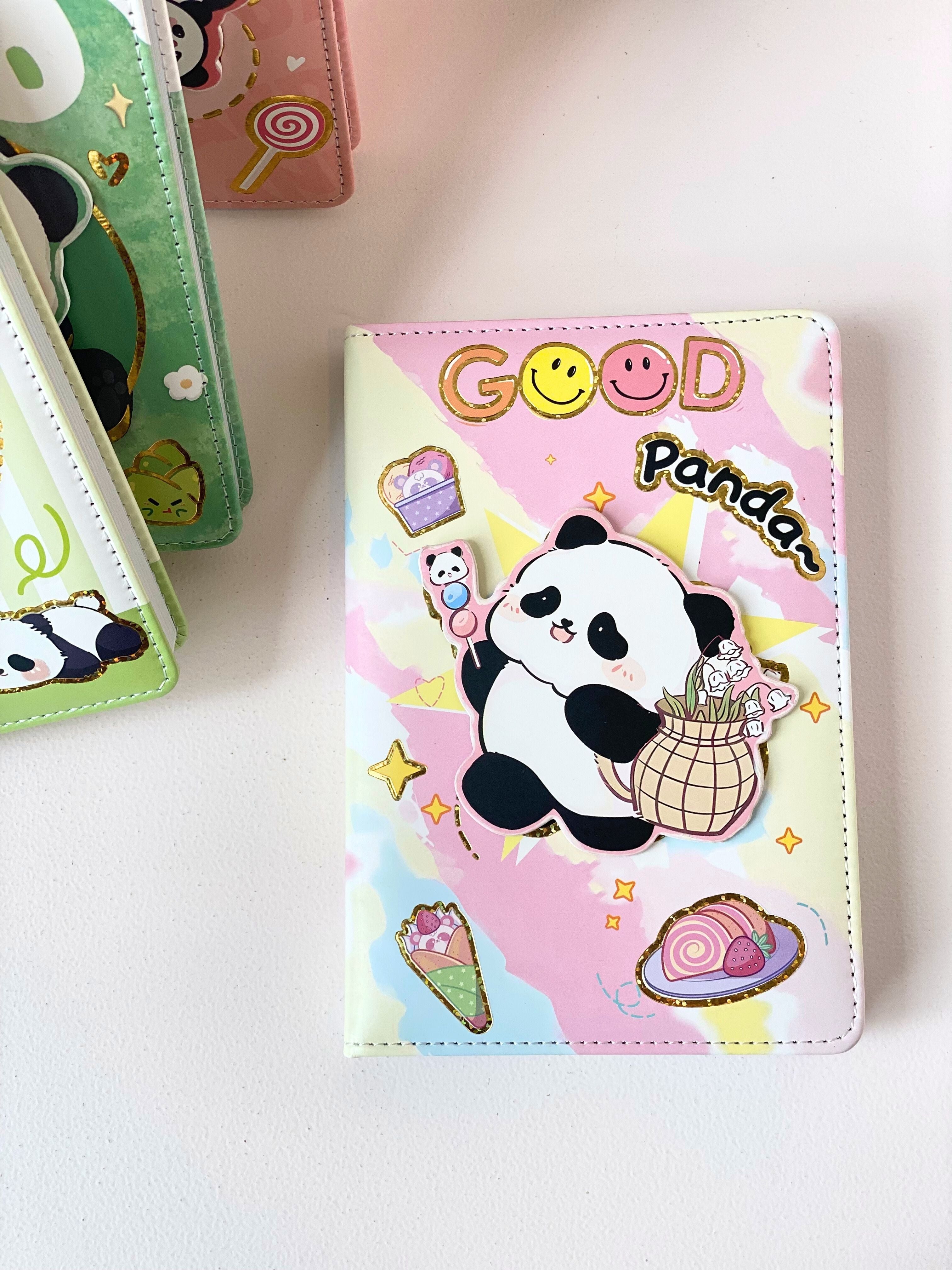 Spinning Panda Hardcover Notebook – Cute A5 Journal with 3D Rotating Panda Cover & Printed Pages