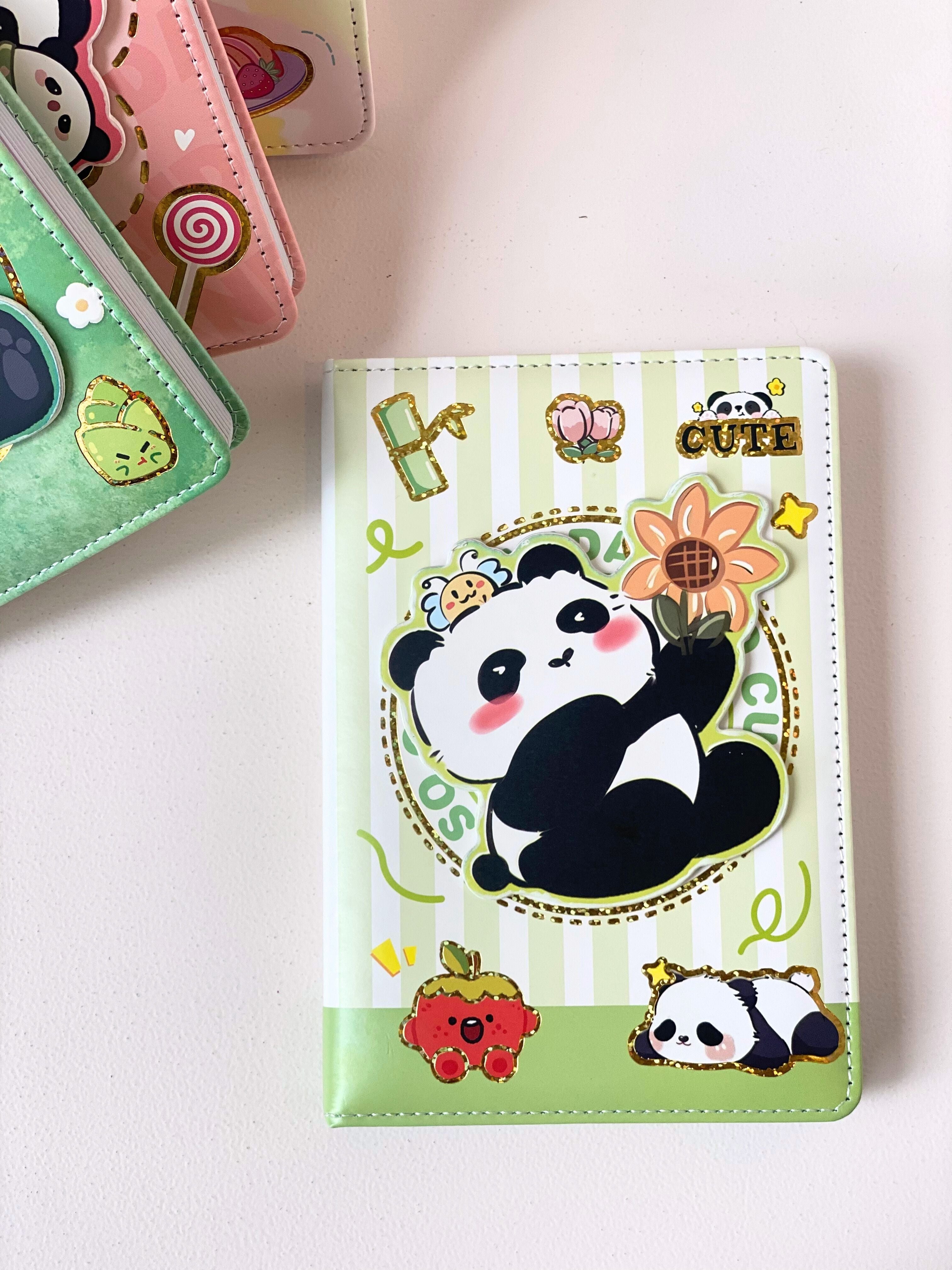Spinning Panda Hardcover Notebook – Cute A5 Journal with 3D Rotating Panda Cover & Printed Pages