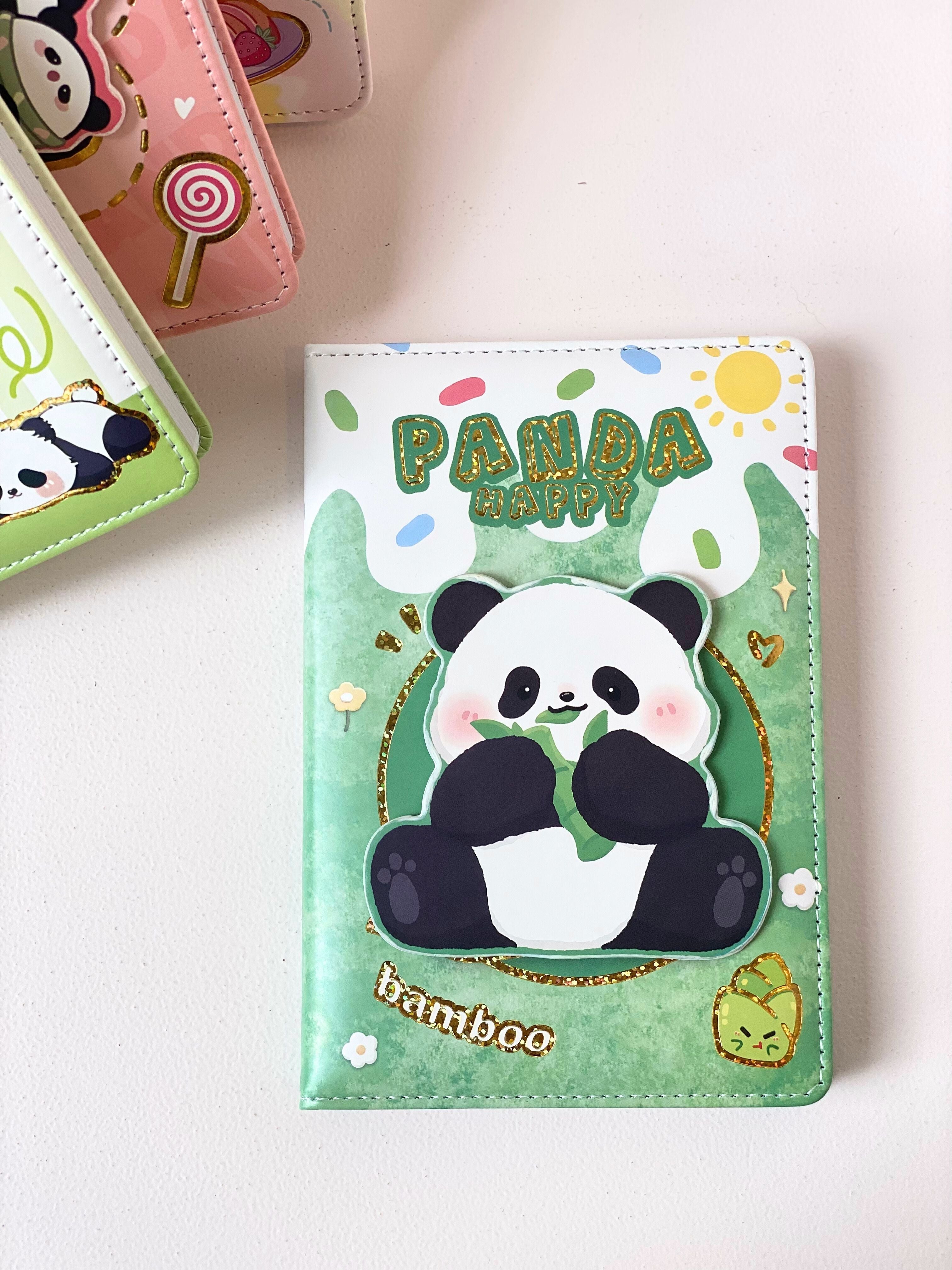 Spinning Panda Hardcover Notebook – Cute A5 Journal with 3D Rotating Panda Cover & Printed Pages