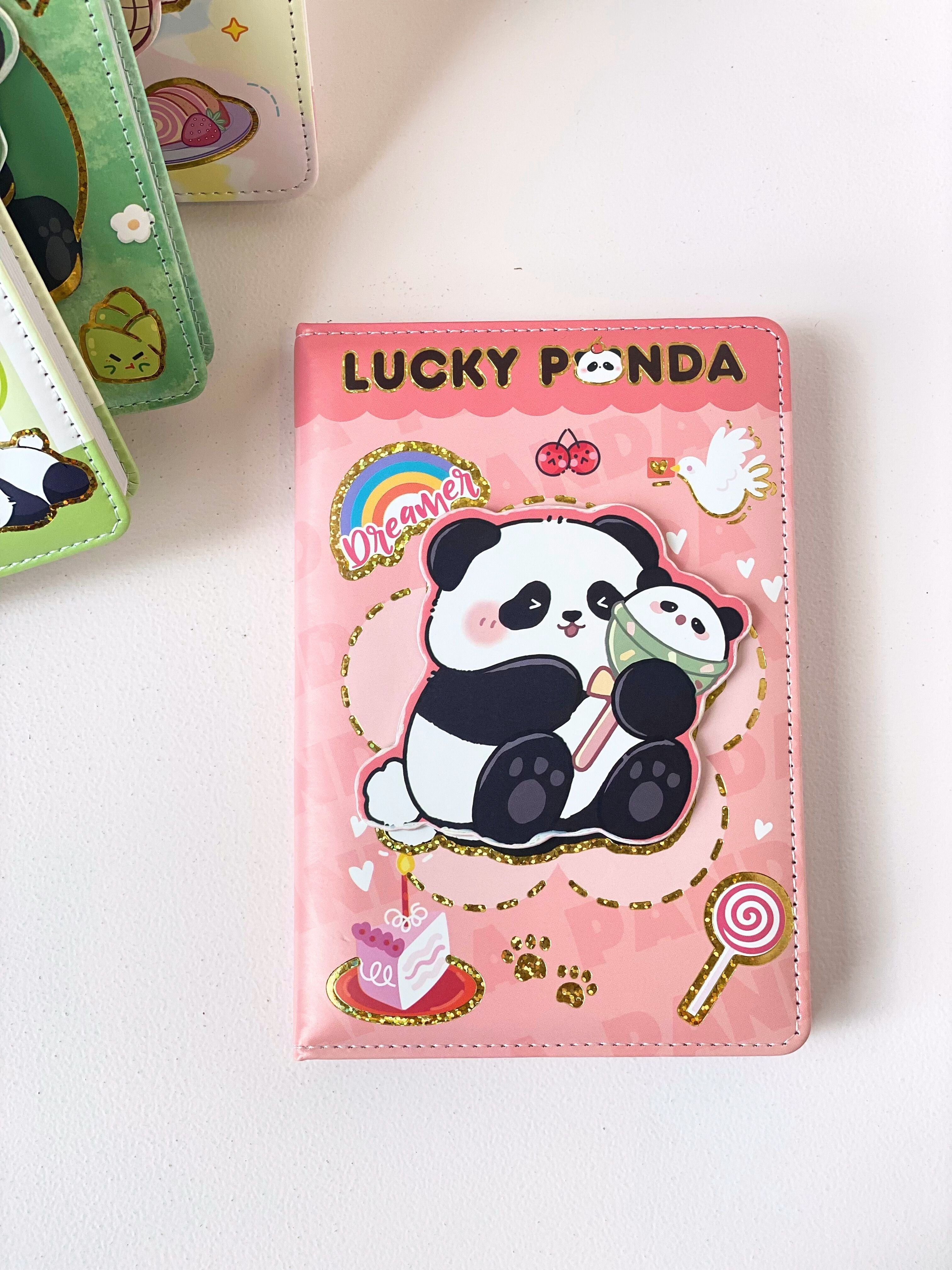 Spinning Panda Hardcover Notebook – Cute A5 Journal with 3D Rotating Panda Cover & Printed Pages