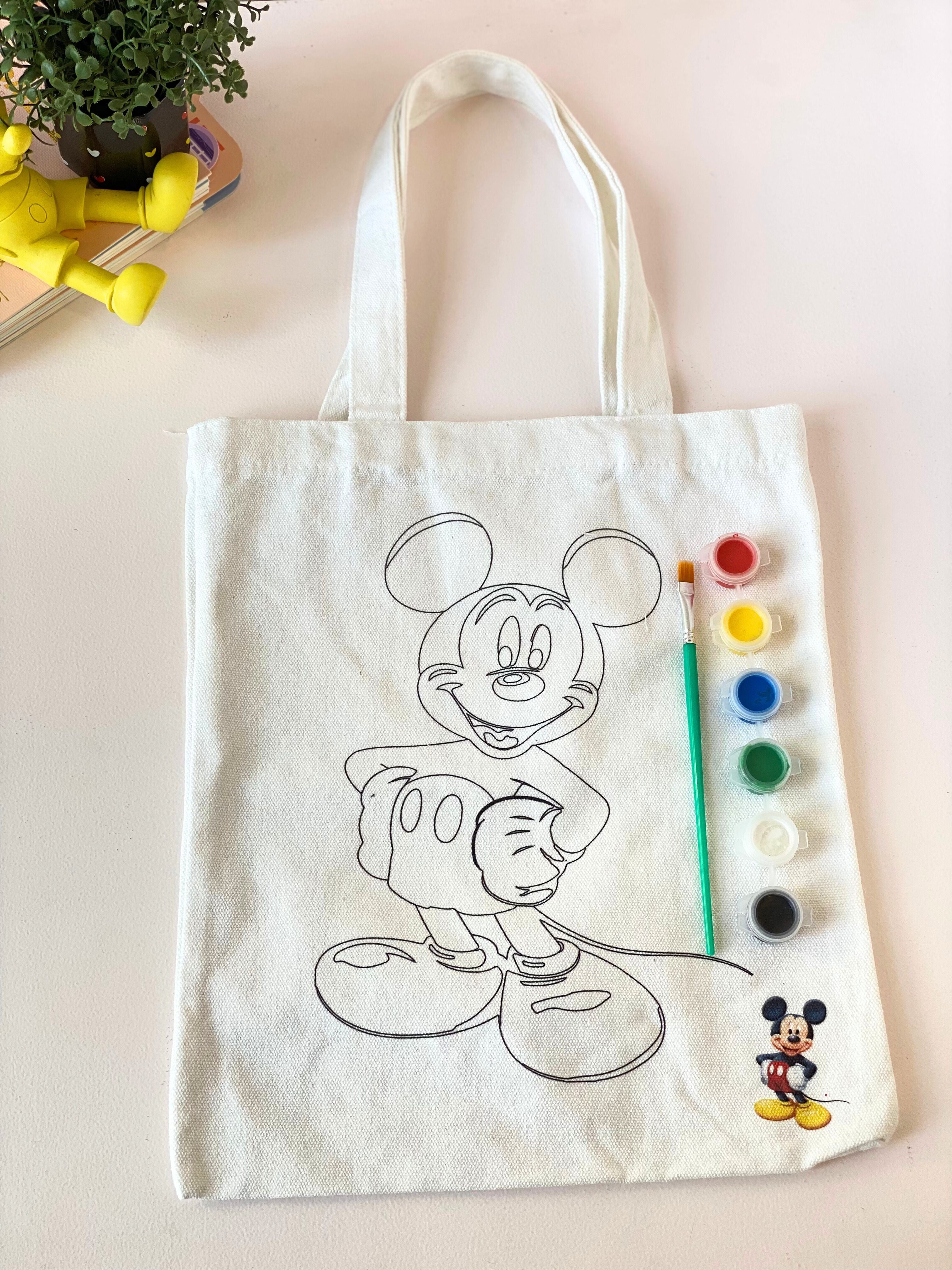 DIY Paintable Canvas Tote Bag Kit for Kids | Reusable Coloring Activity with Paint & Brush