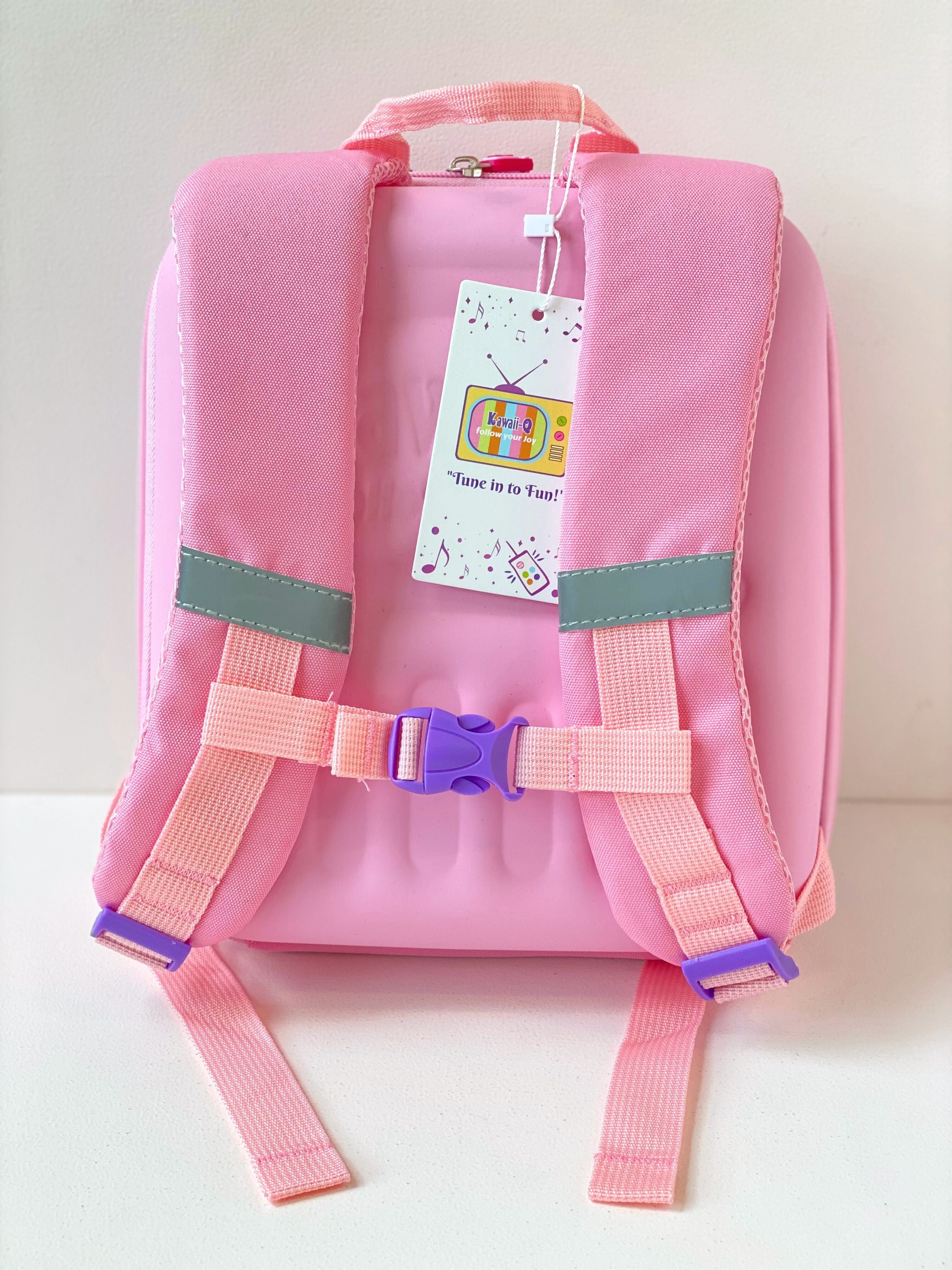 “Tune in to Magic” Unicorn TV Backpack – Pink 3D Cartoon School Bag for Kids