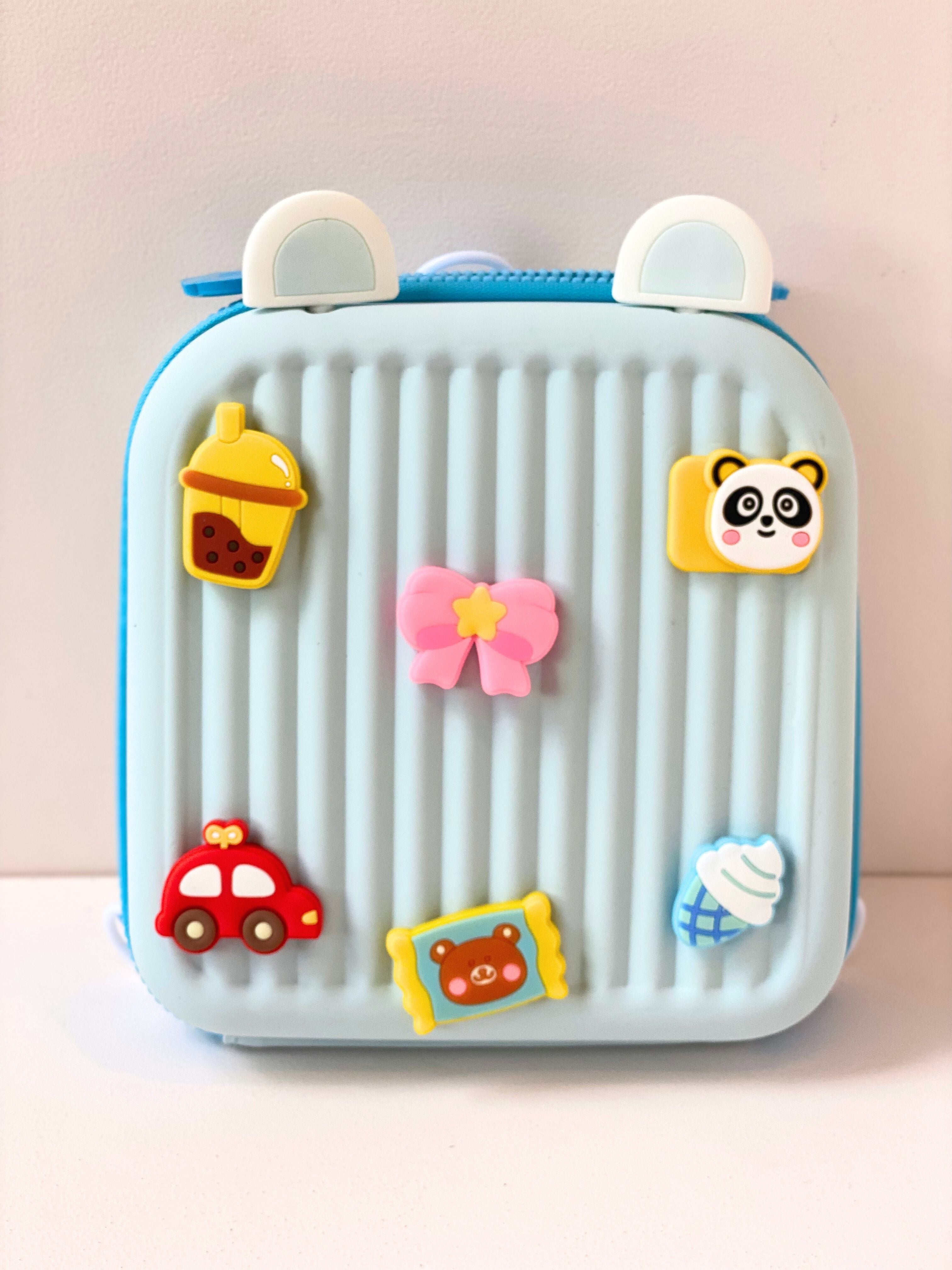 Cartoon Hard Shell Mini Backpack for Kids – Cute Travel Bag with 3D Charms & Zipper Closure
