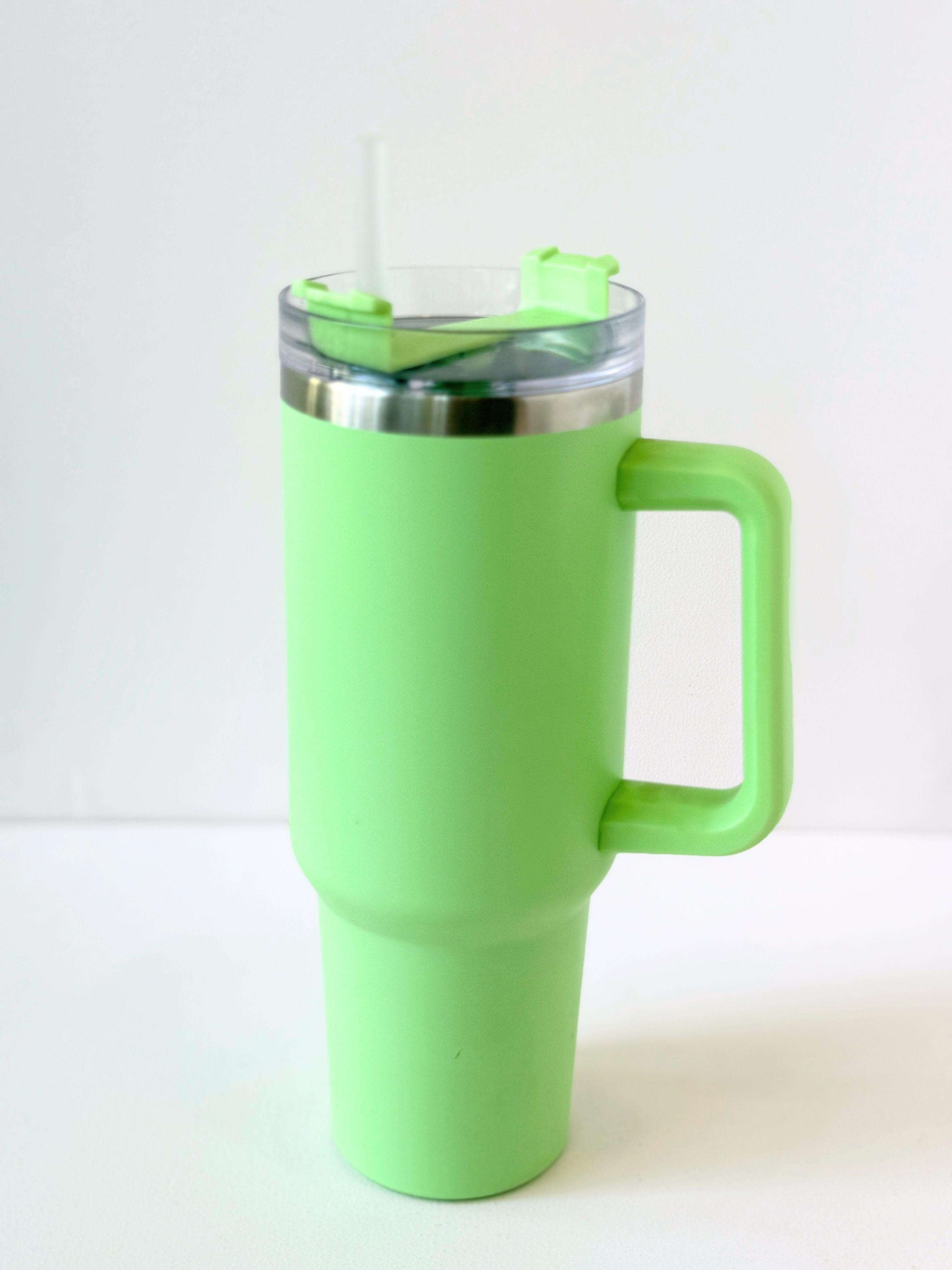 XL Insulated Travel Mug with Handle & Straw – 1.2L
