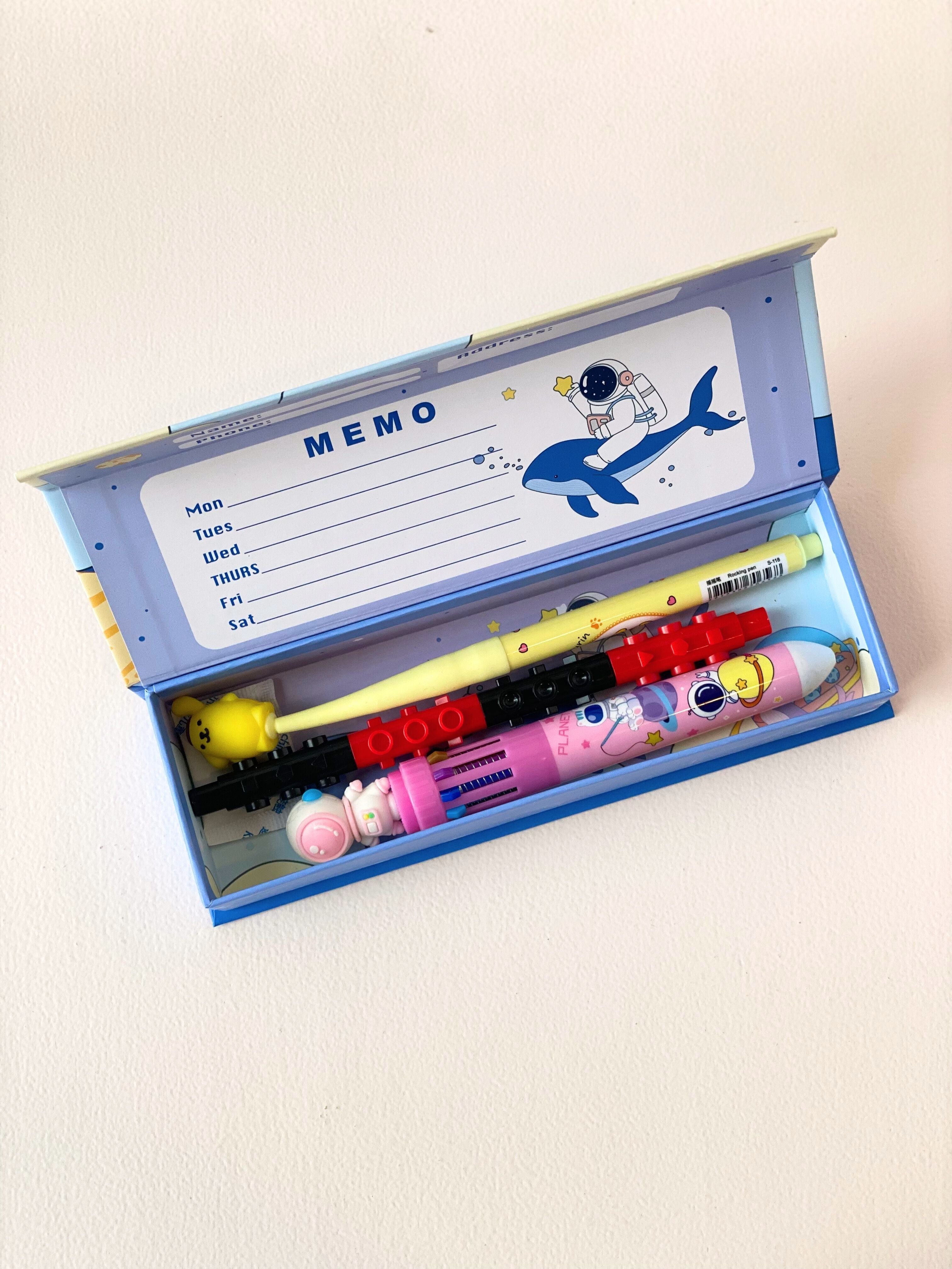 Cute Cartoon Pencil Box – Space & Kawaii Characters
