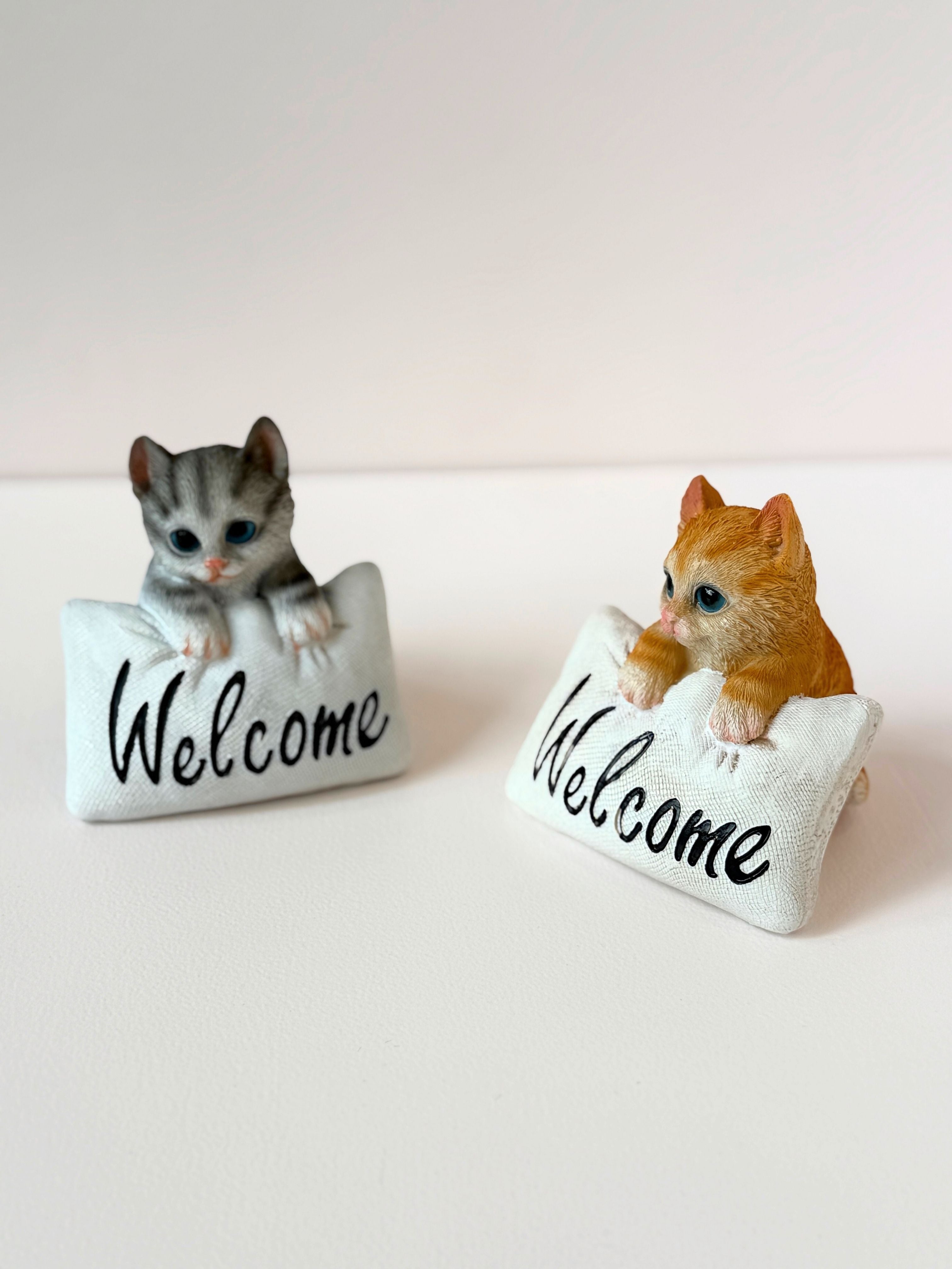 Welcome Kitten Mini Centrepiece – Whimsical Cat-Inspired Decor