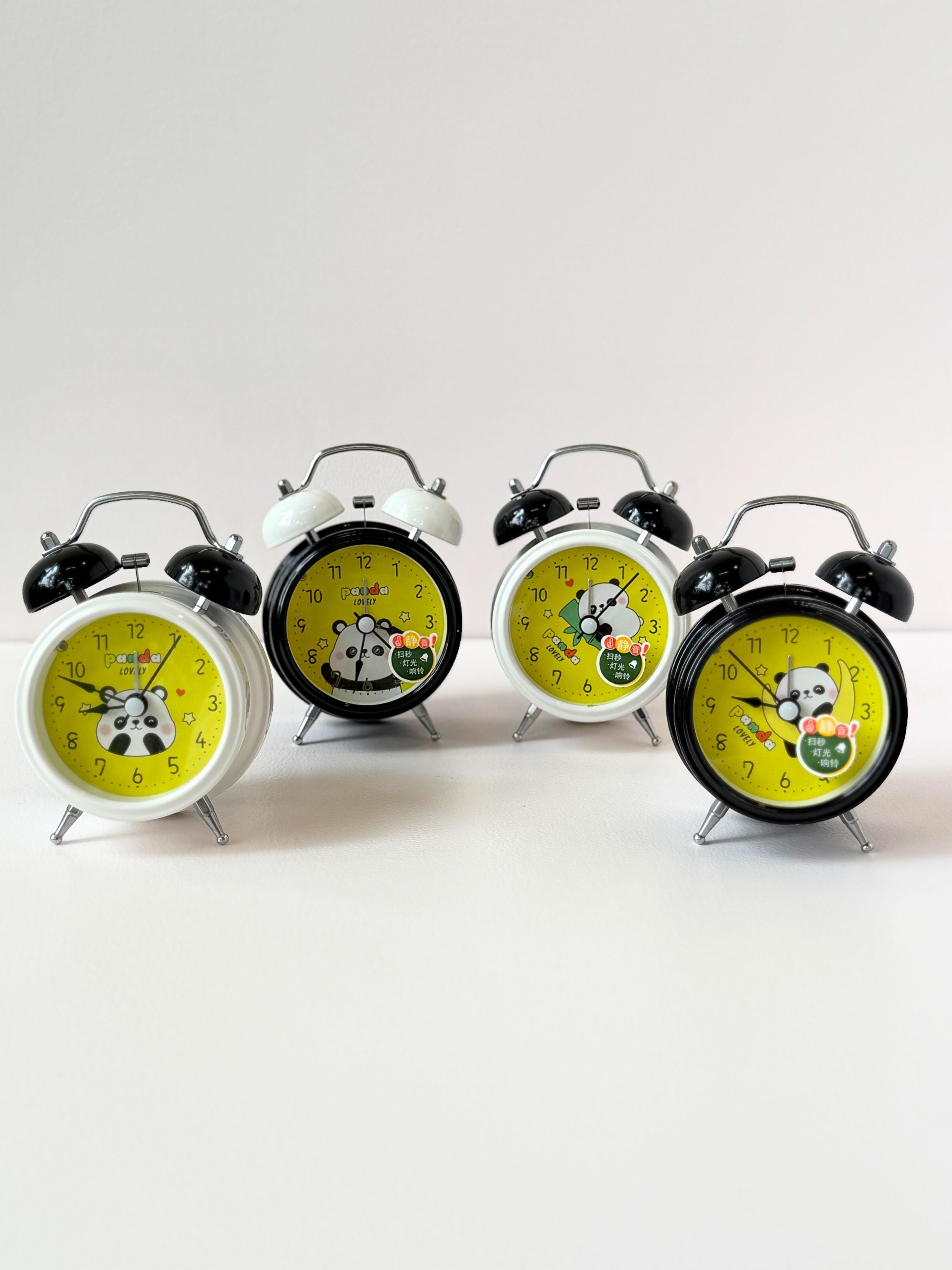 Panda Twin Bell Alarm Clock – Retro Style with Cute Vibes