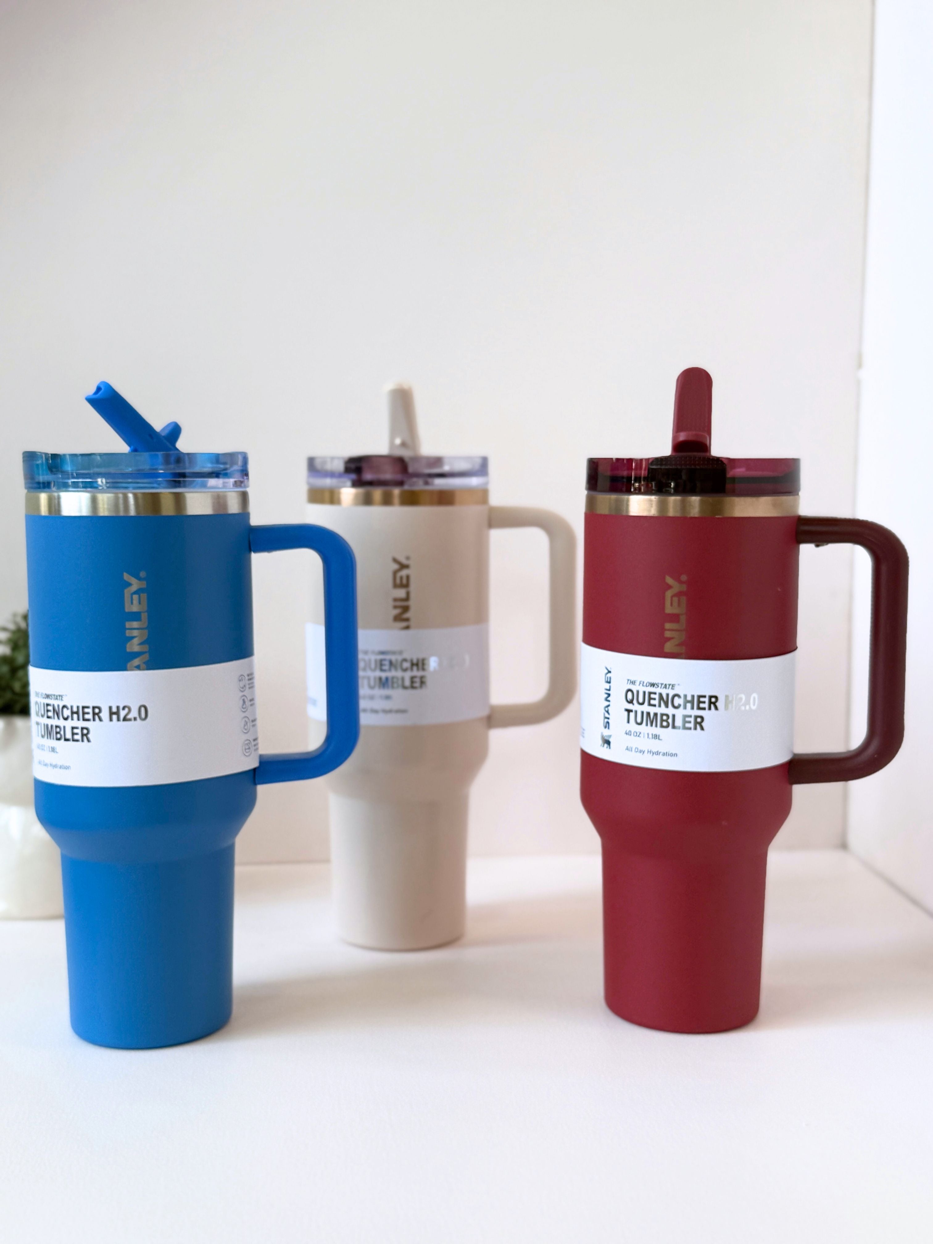 Stanley Quencher H2.0 FlowState Tumbler – 40 oz Insulated Hydration Mug with Handle & Straw