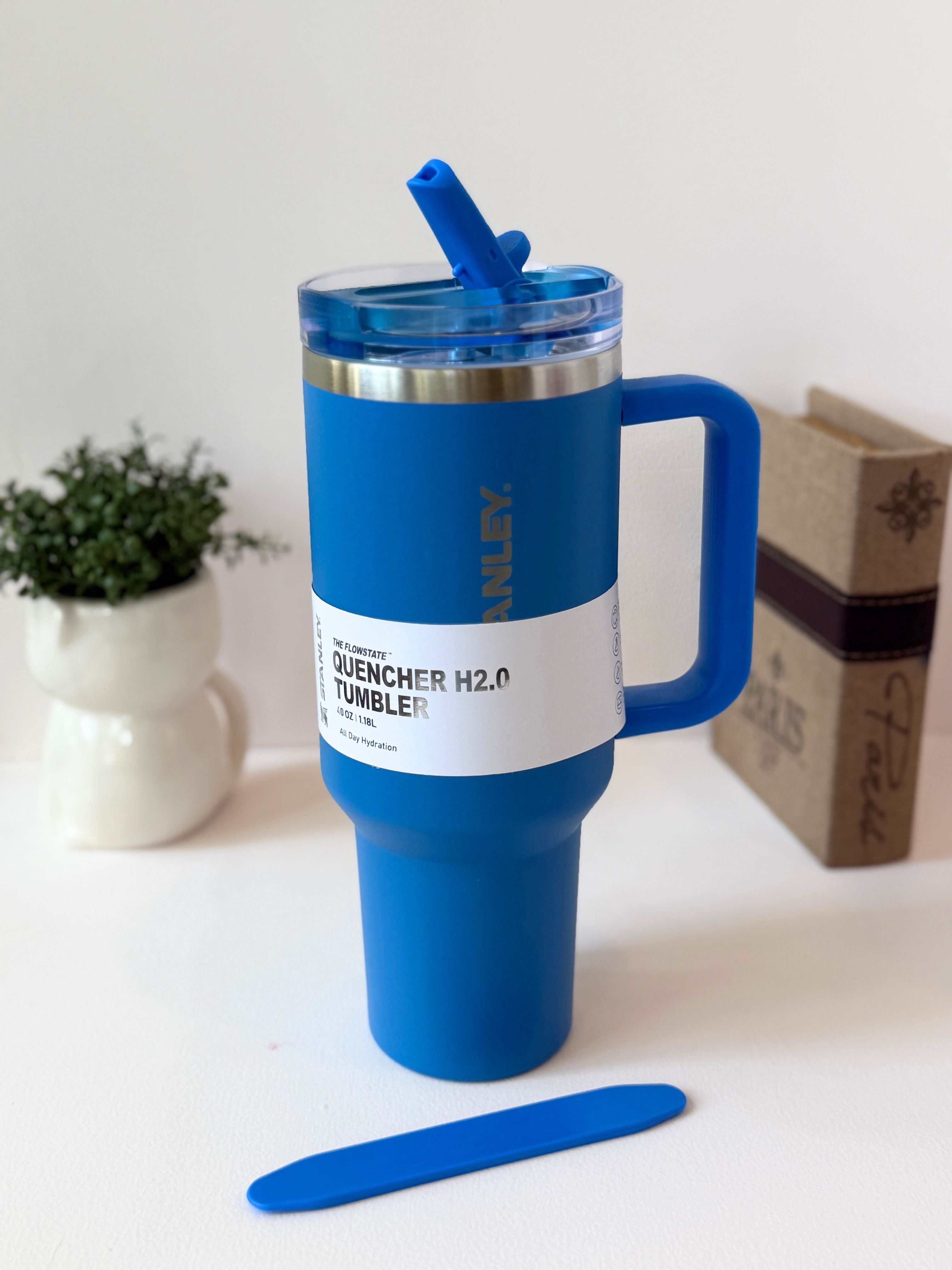 Stanley Quencher H2.0 FlowState Tumbler – 40 oz Insulated Hydration Mug with Handle & Straw