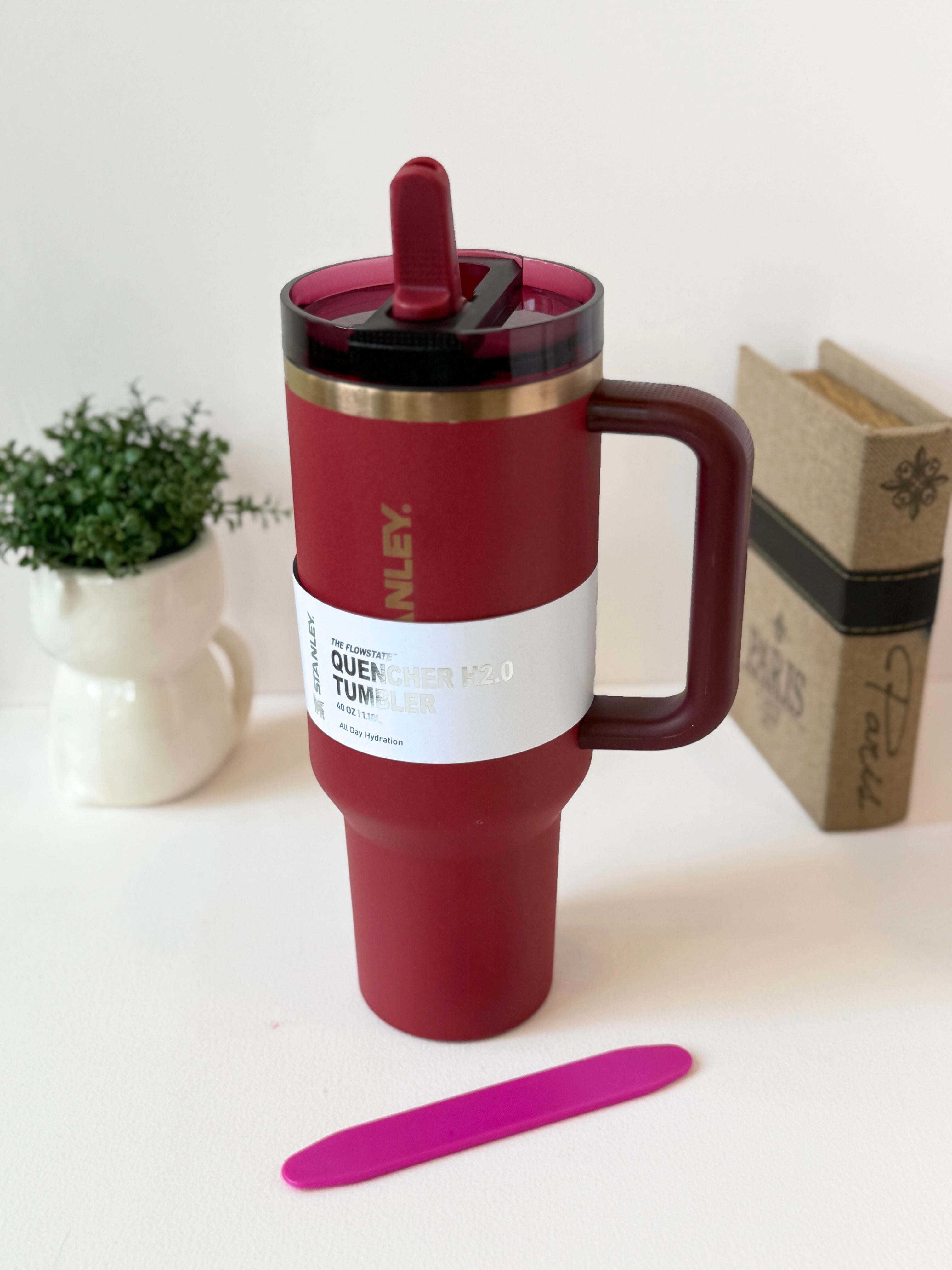 Stanley Quencher H2.0 FlowState Tumbler – 40 oz Insulated Hydration Mug with Handle & Straw