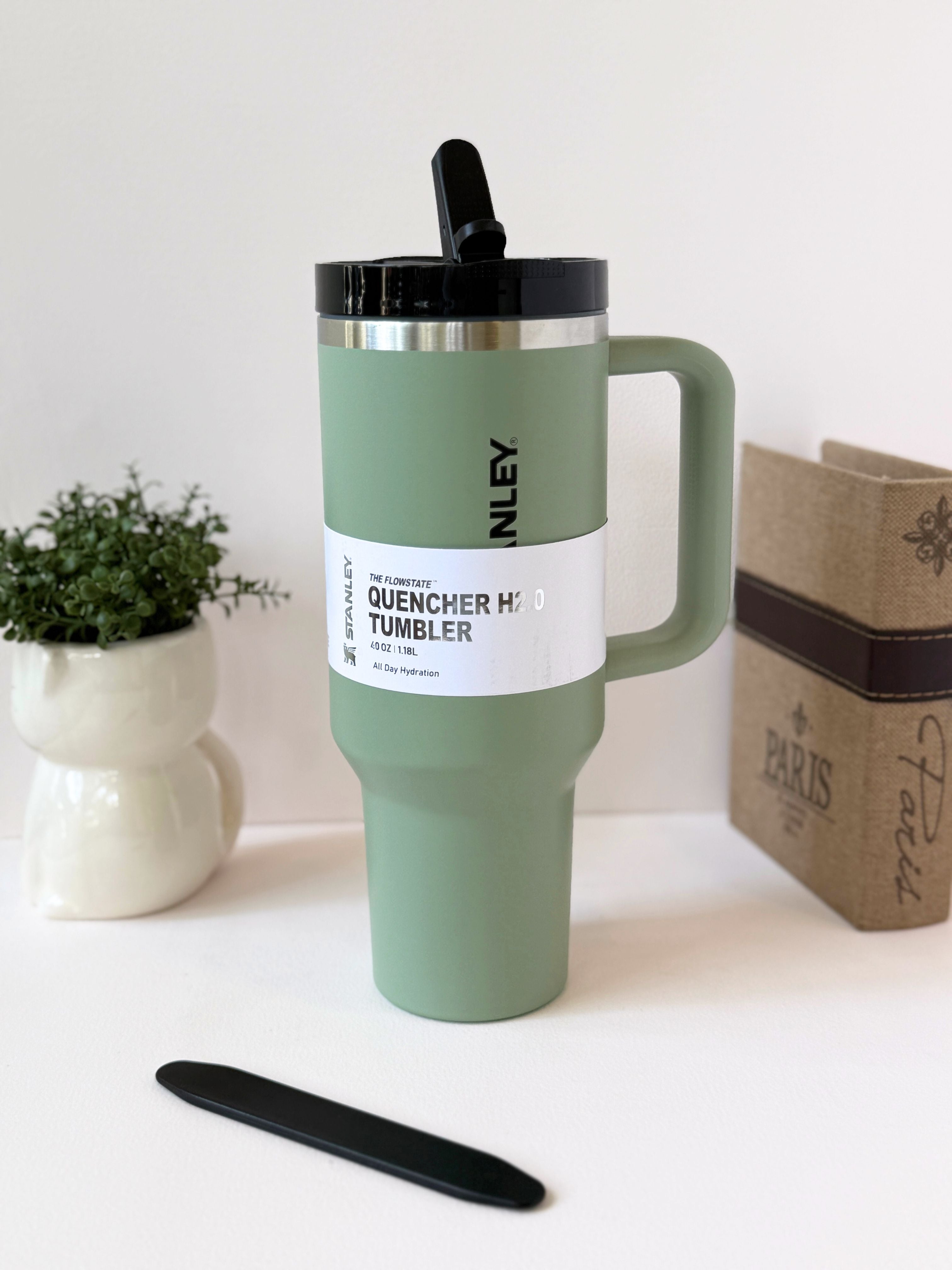 Stanley Quencher H2.0 FlowState Tumbler – 40 oz Insulated Hydration Mug with Handle & Straw