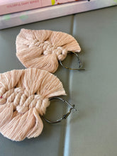 Load image into Gallery viewer, Macrame Leaf Earrings
