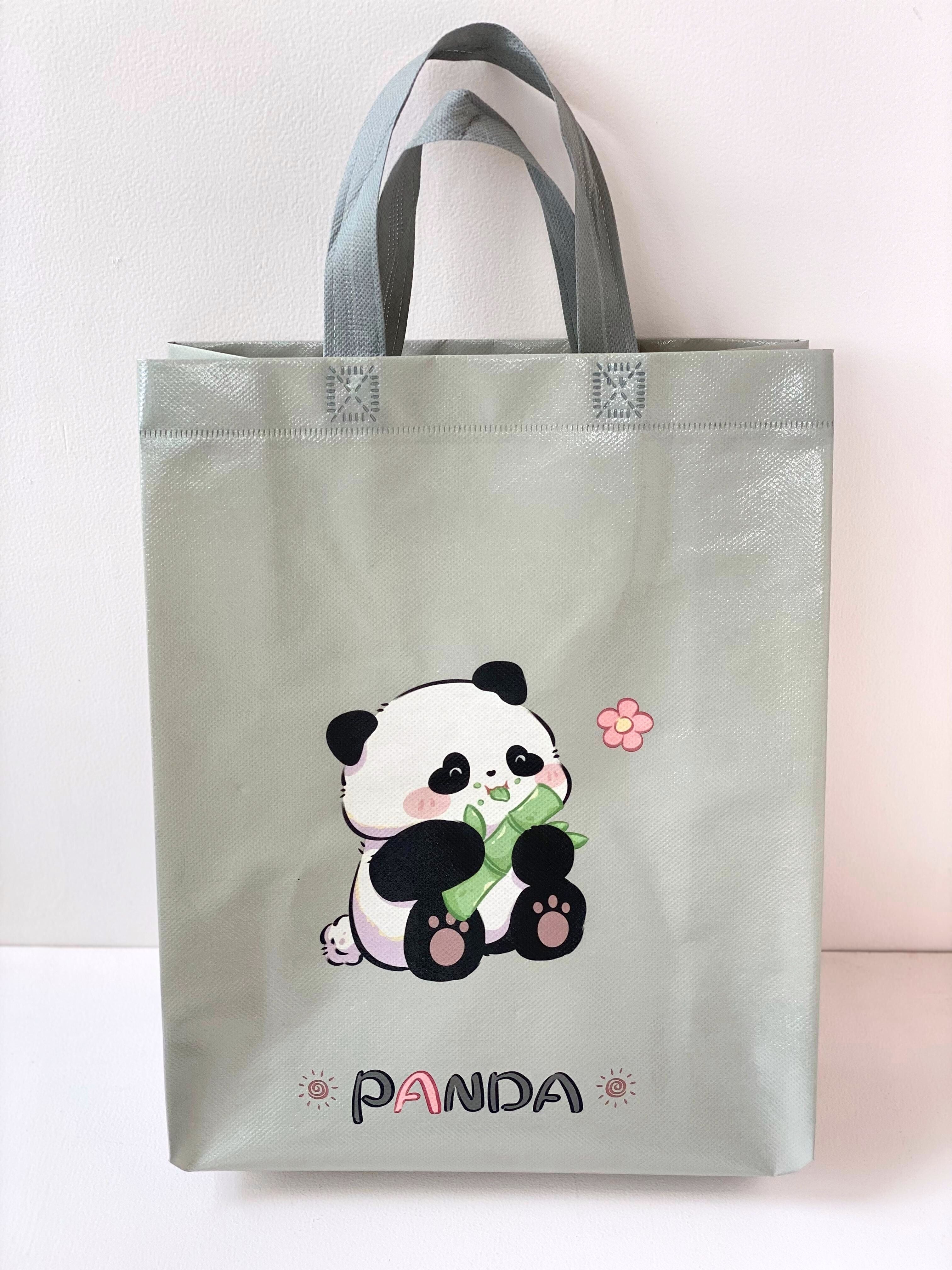 Cute Panda Print Gift Bags – Eco-Friendly Tote for Kids | Reusable Non-Woven Carry Bag