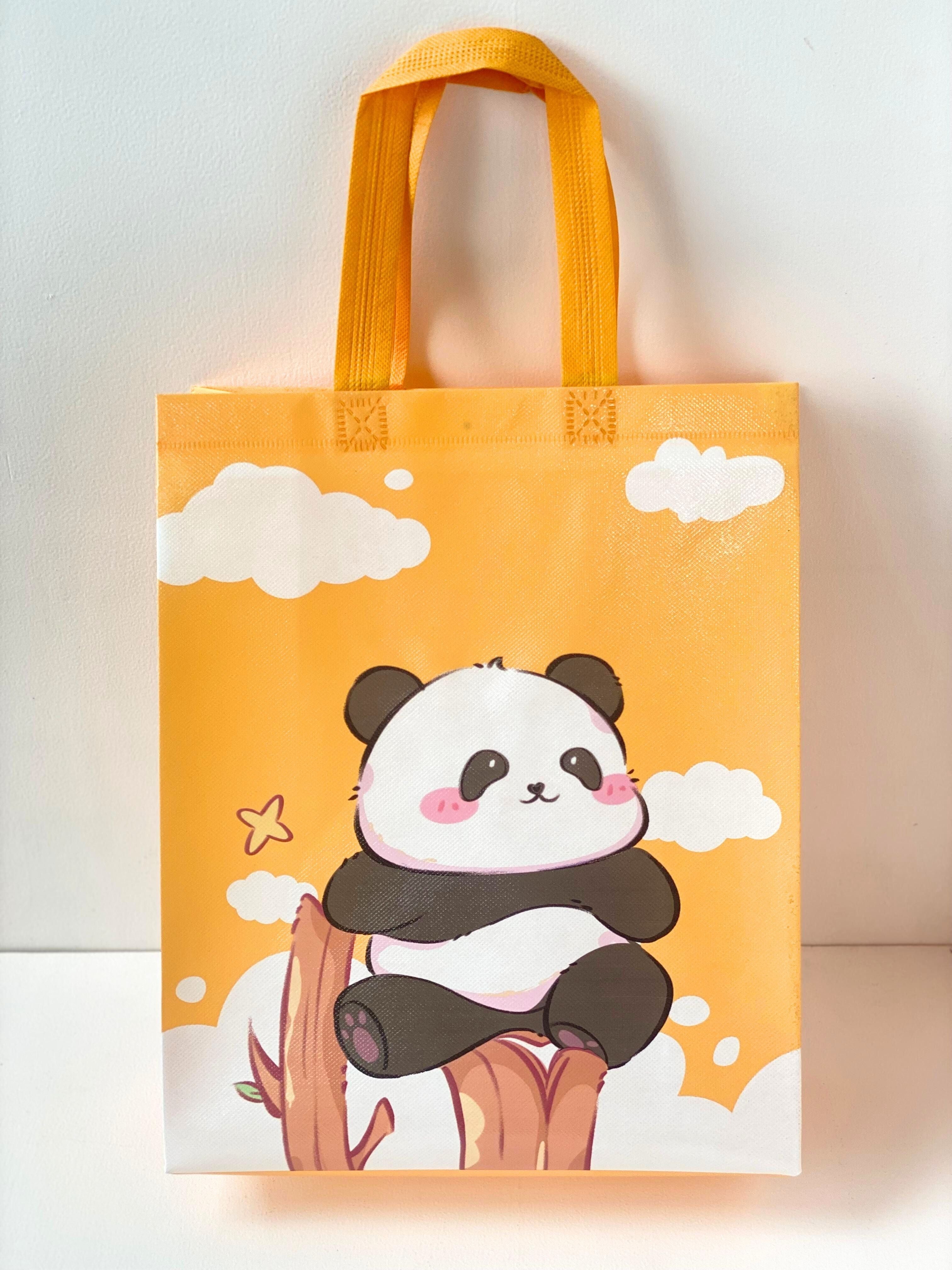 Cute Panda Print Gift Bags – Eco-Friendly Tote for Kids | Reusable Non-Woven Carry Bag