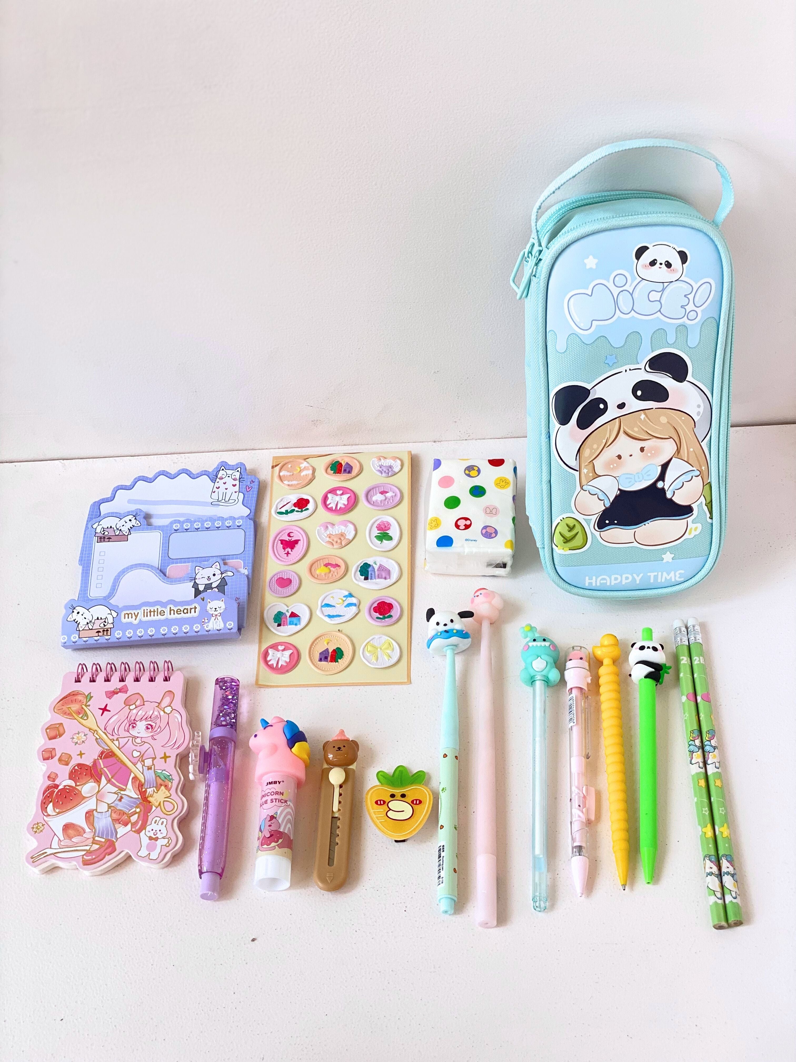 Kawaii Panda & Pastel Stationery Gift Set | Cute School Essentials Hamper