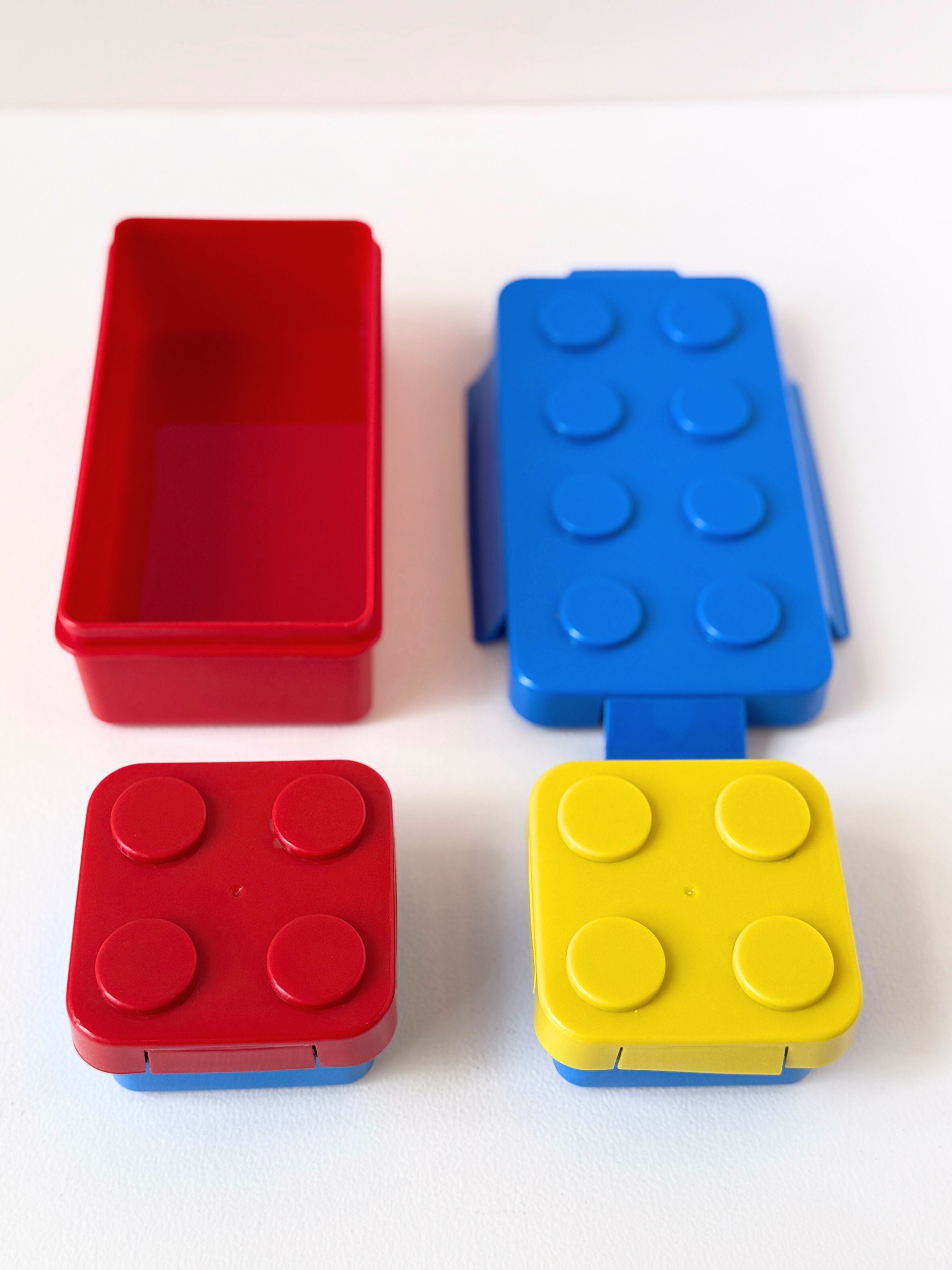 LEGO-Inspired Colorful Stackable Lunch Box Set for Kids