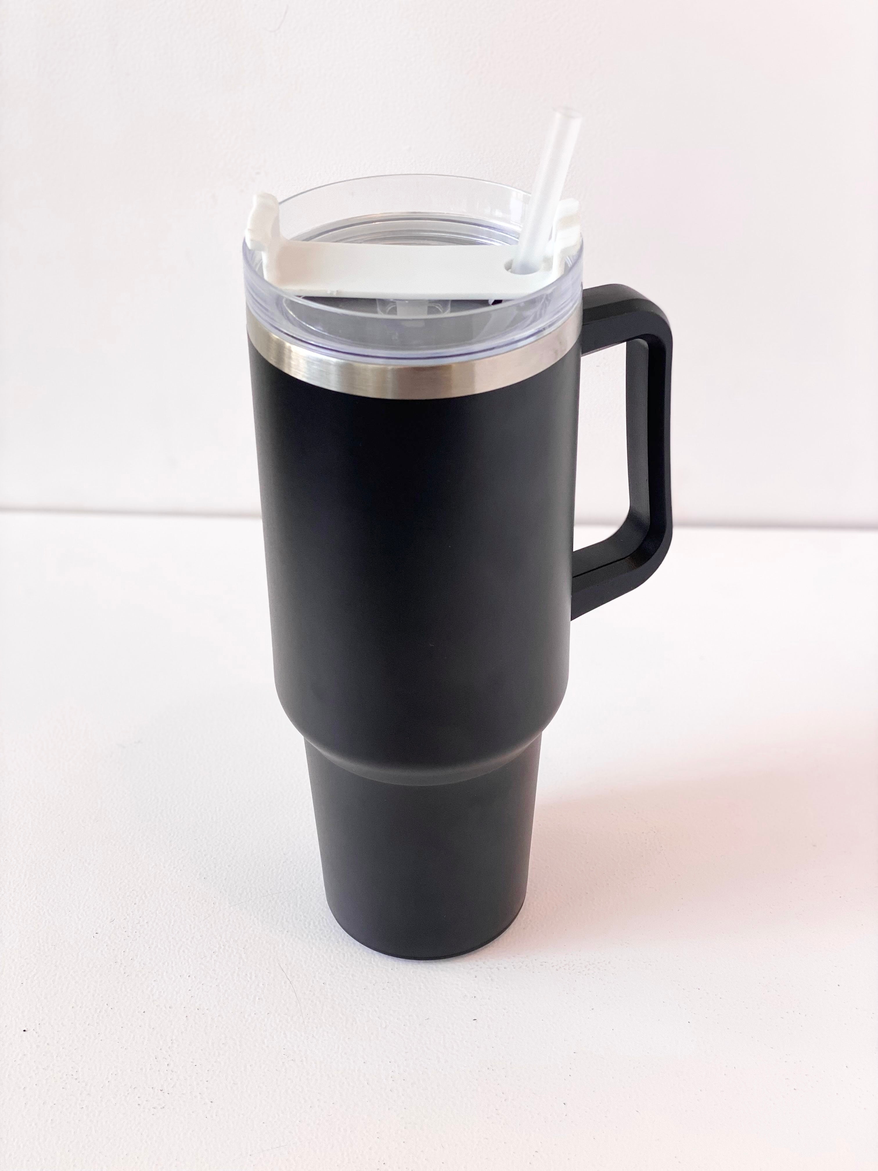 XL Insulated Travel Mug with Handle & Straw – 1.2L
