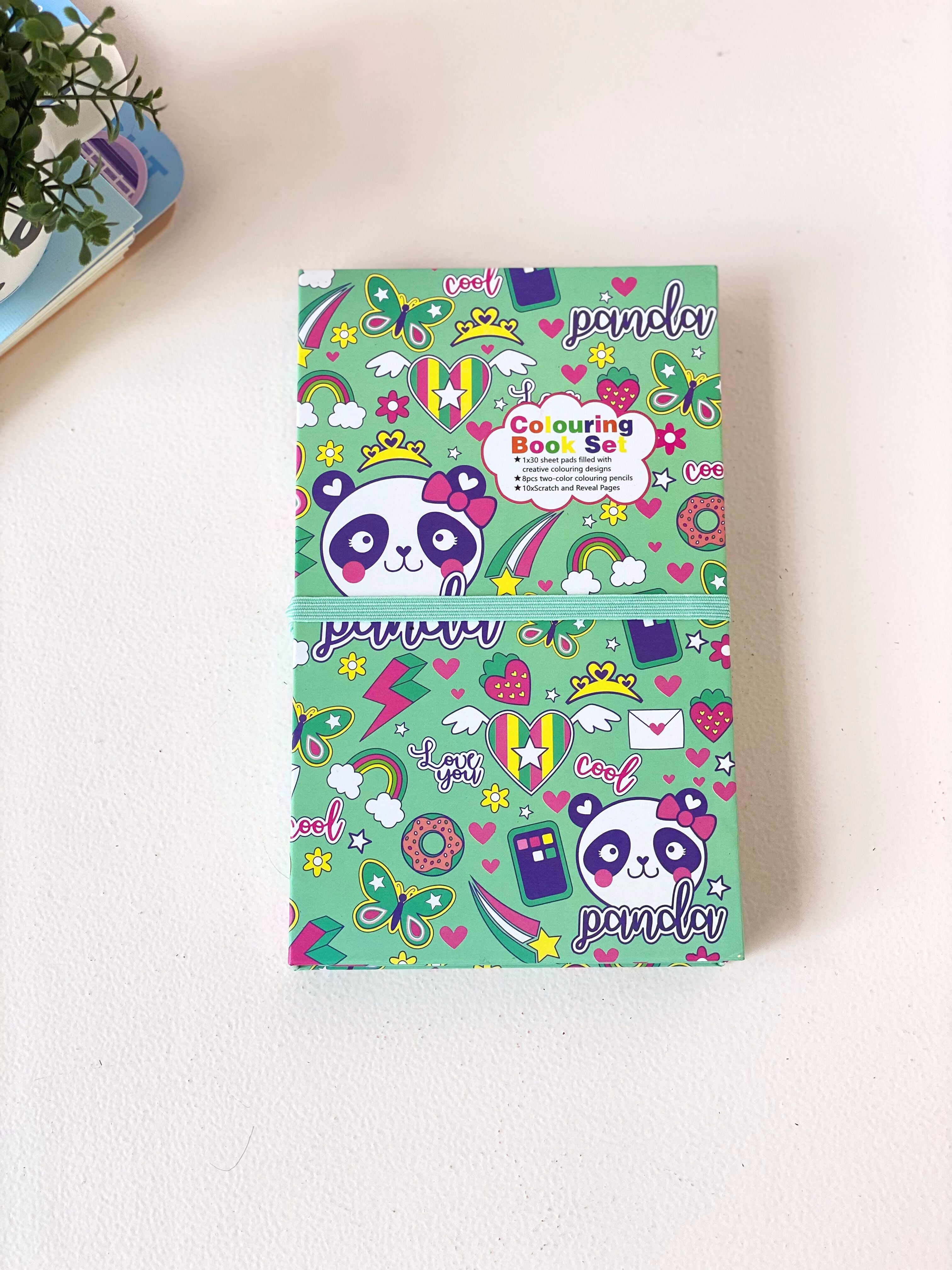Panda Colouring Book Set for Kids – Creative Art Kit with Pencils, Stickers & Drawing Sheets