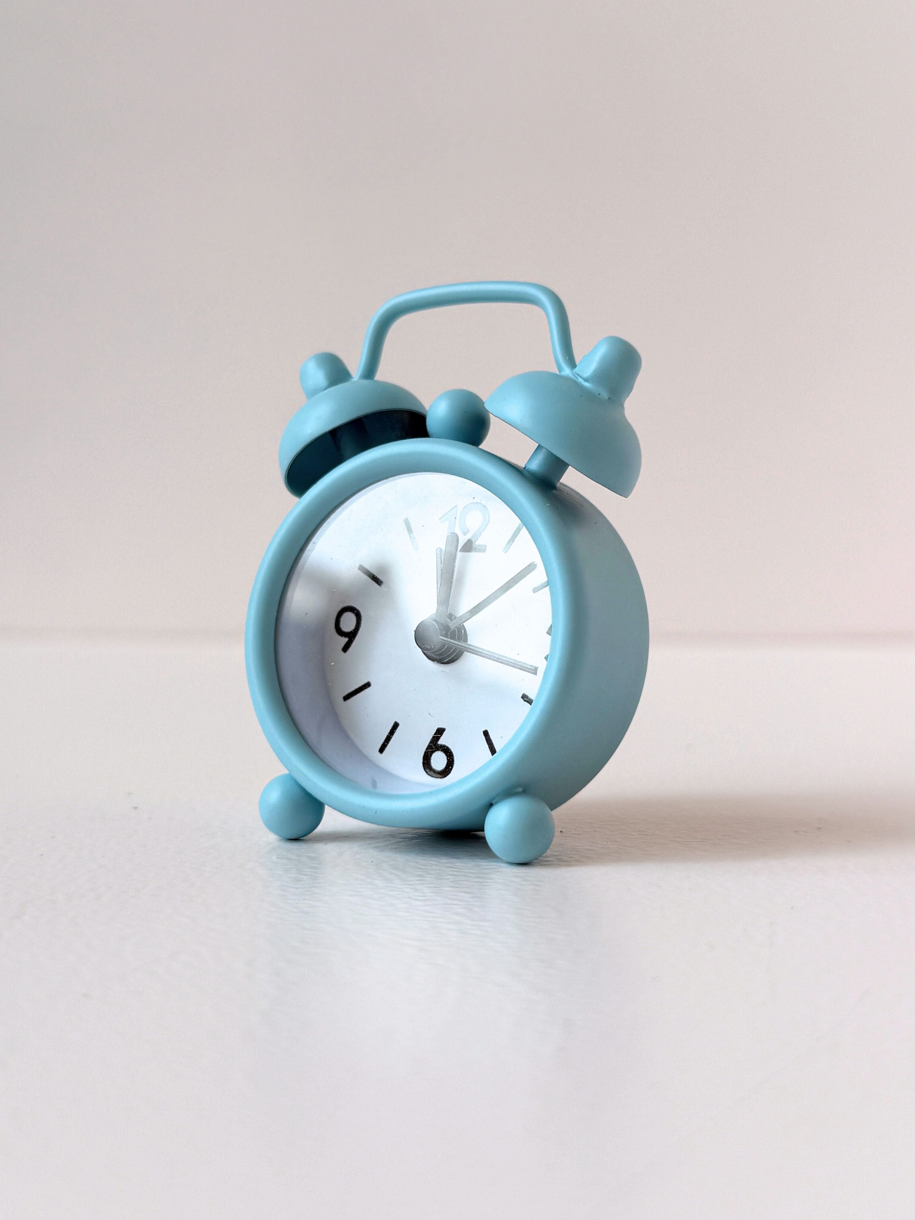 Mini Retro Twin Bell Alarm Clocks – Cute & Colourful Desk Decor