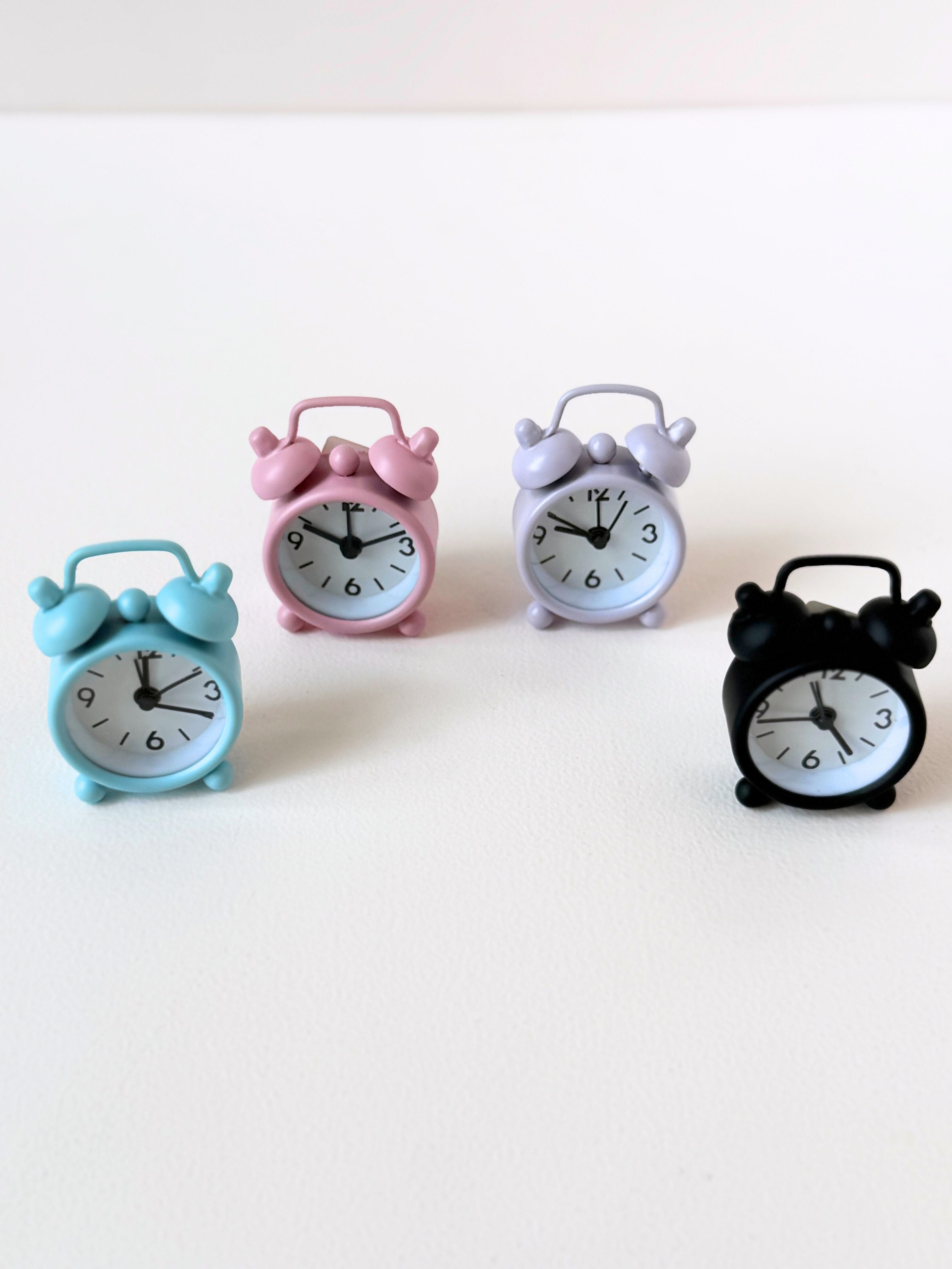 Mini Retro Twin Bell Alarm Clocks – Cute & Colourful Desk Decor