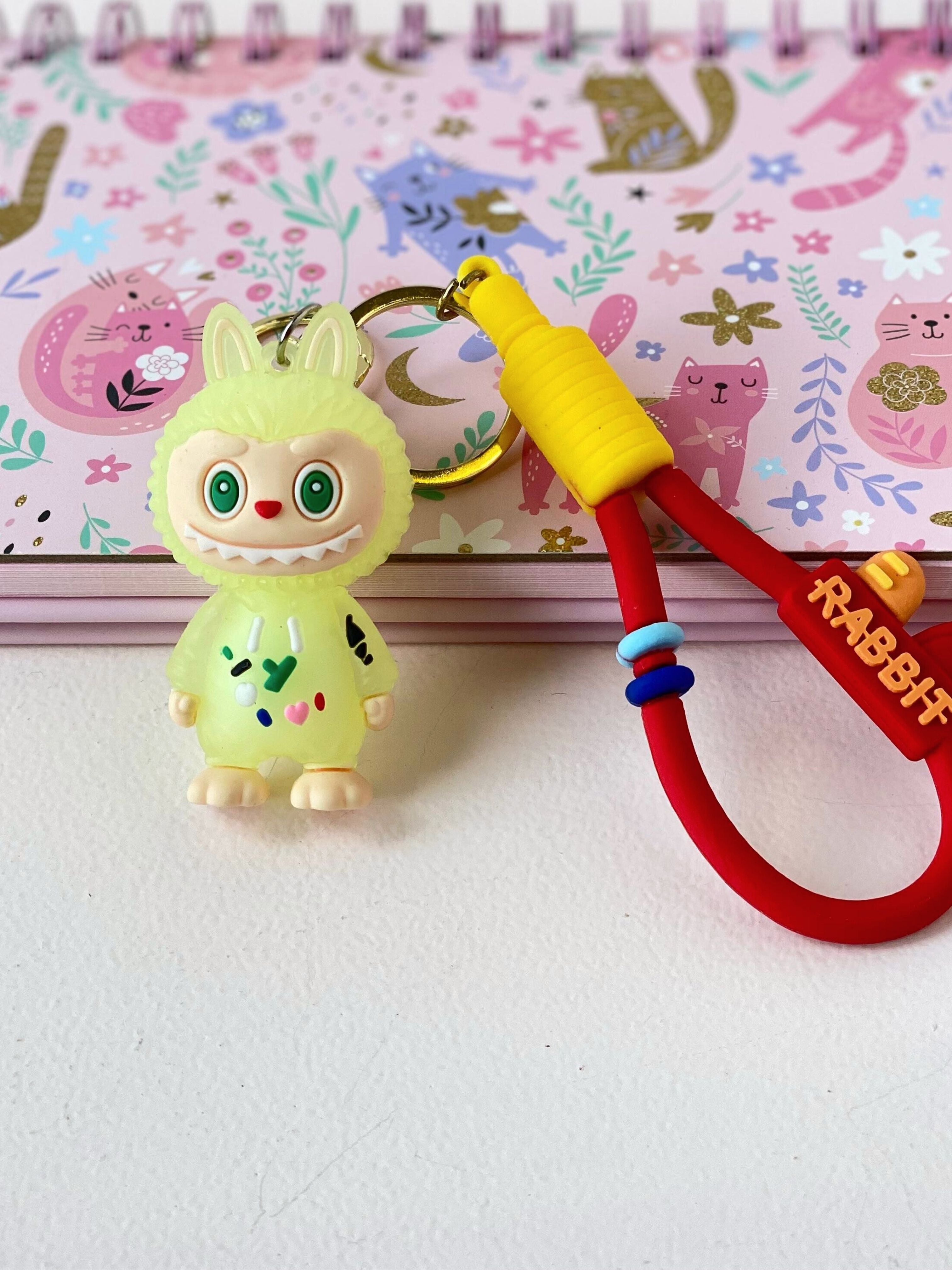 Labubu Silicone Keychain – Cute Cartoon Bag Charm with Silicone Strap