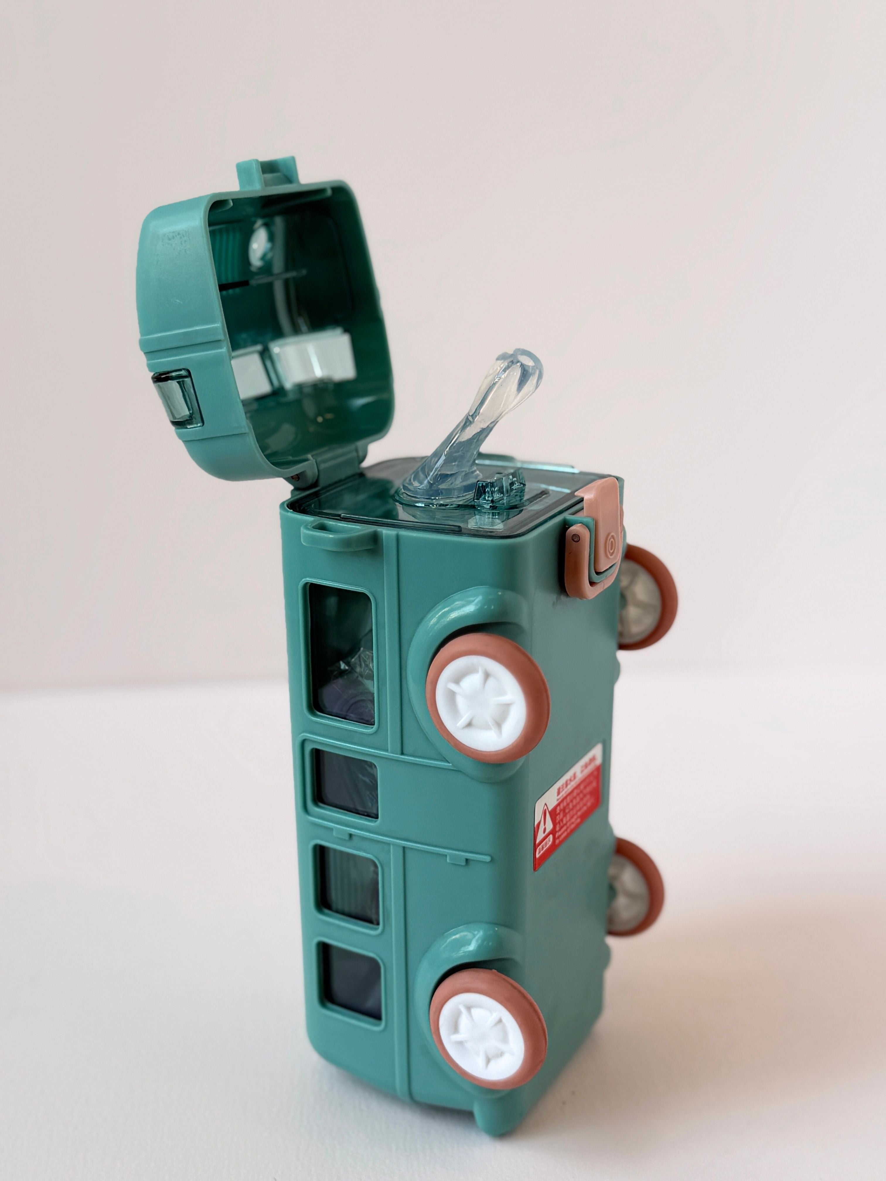 Adorable Bus-Shaped Water Bottle for Kids (380ml)