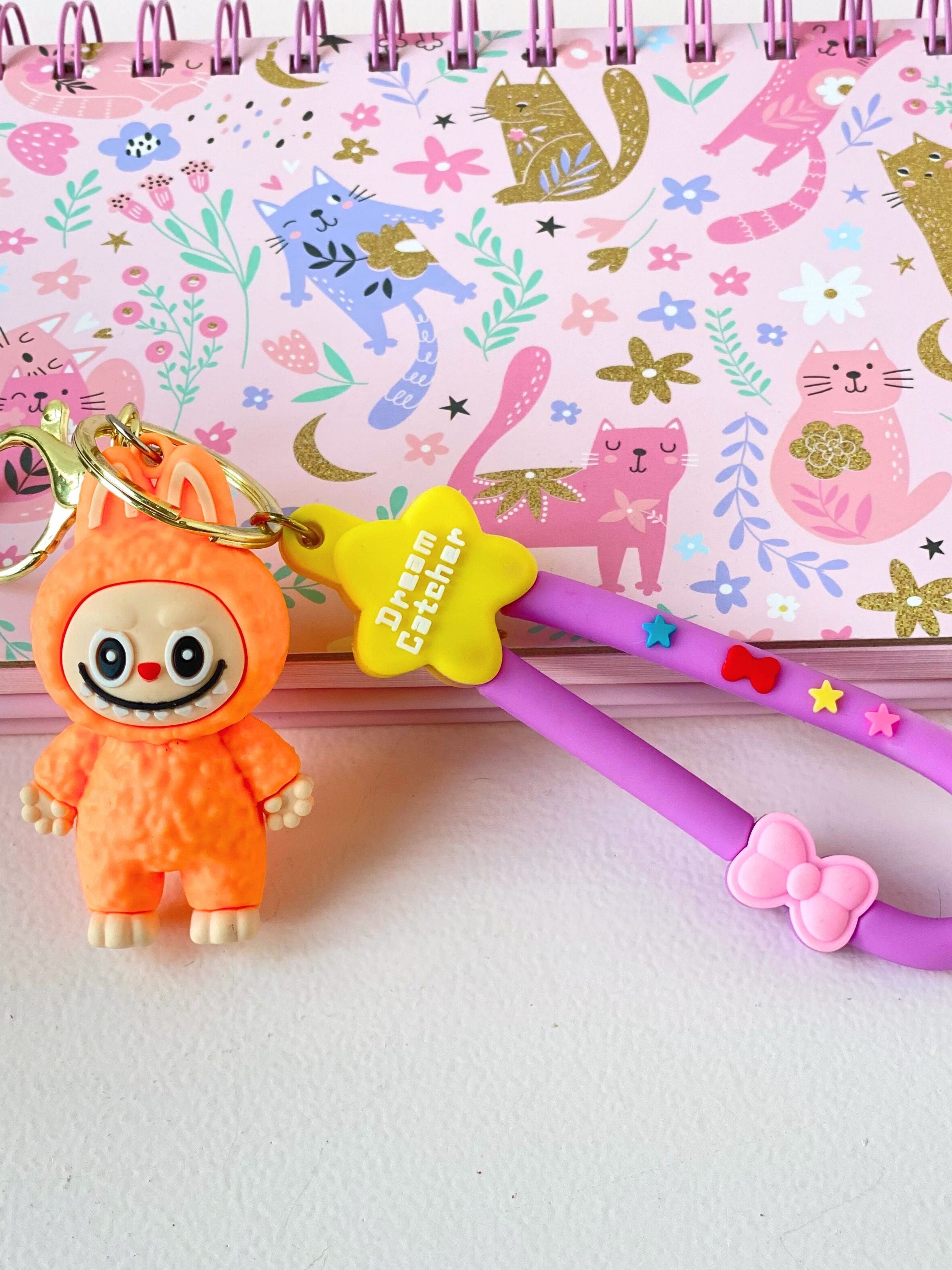 Labubu Silicone Keychain – Cute Cartoon Bag Charm with Silicone Strap