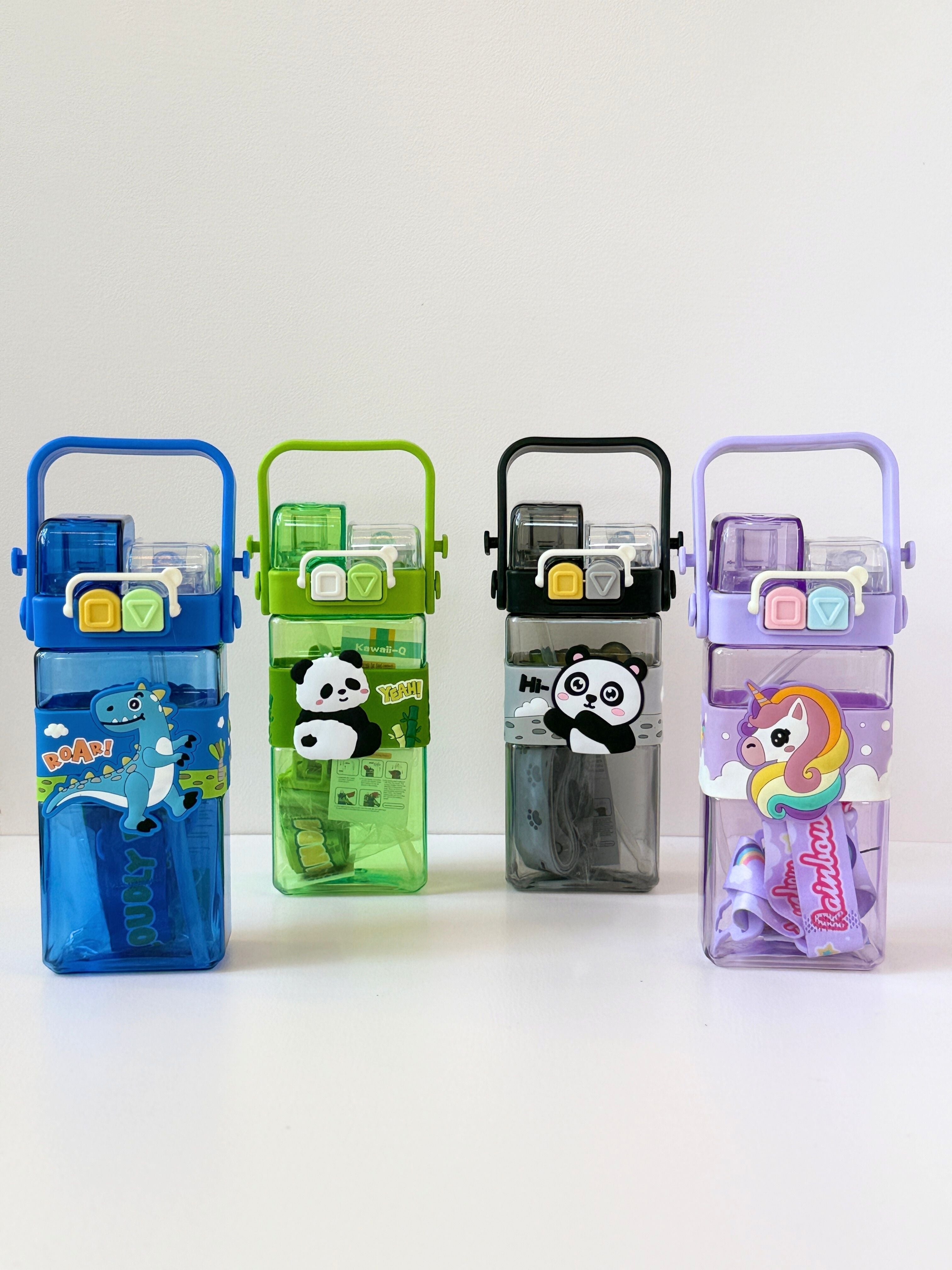 Vibrant Kids Leak-Proof Dual Sided Water Bottle with Strap – 600ml