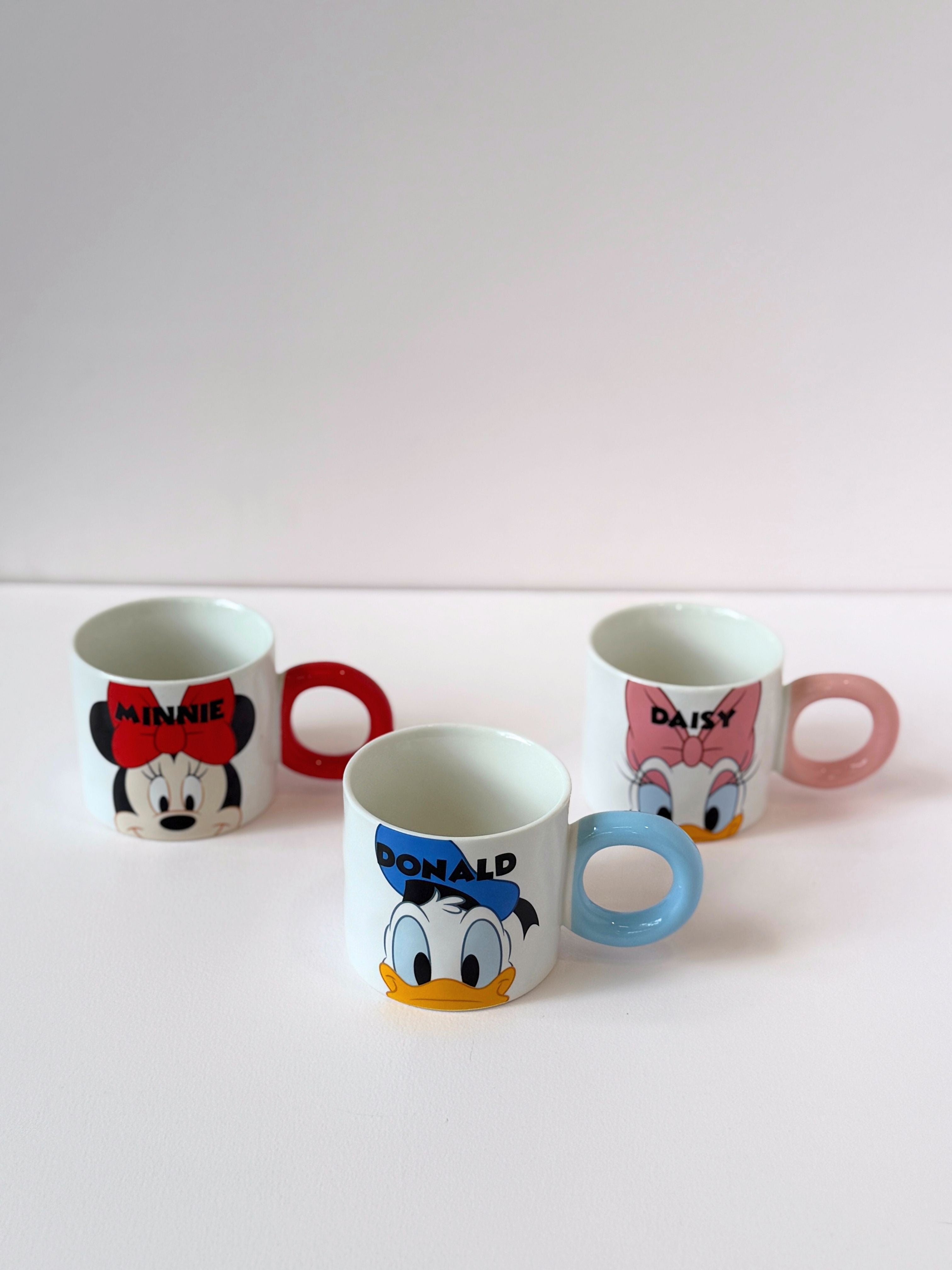 Disney Character Ceramic Mugs – Donald, Daisy & Minnie