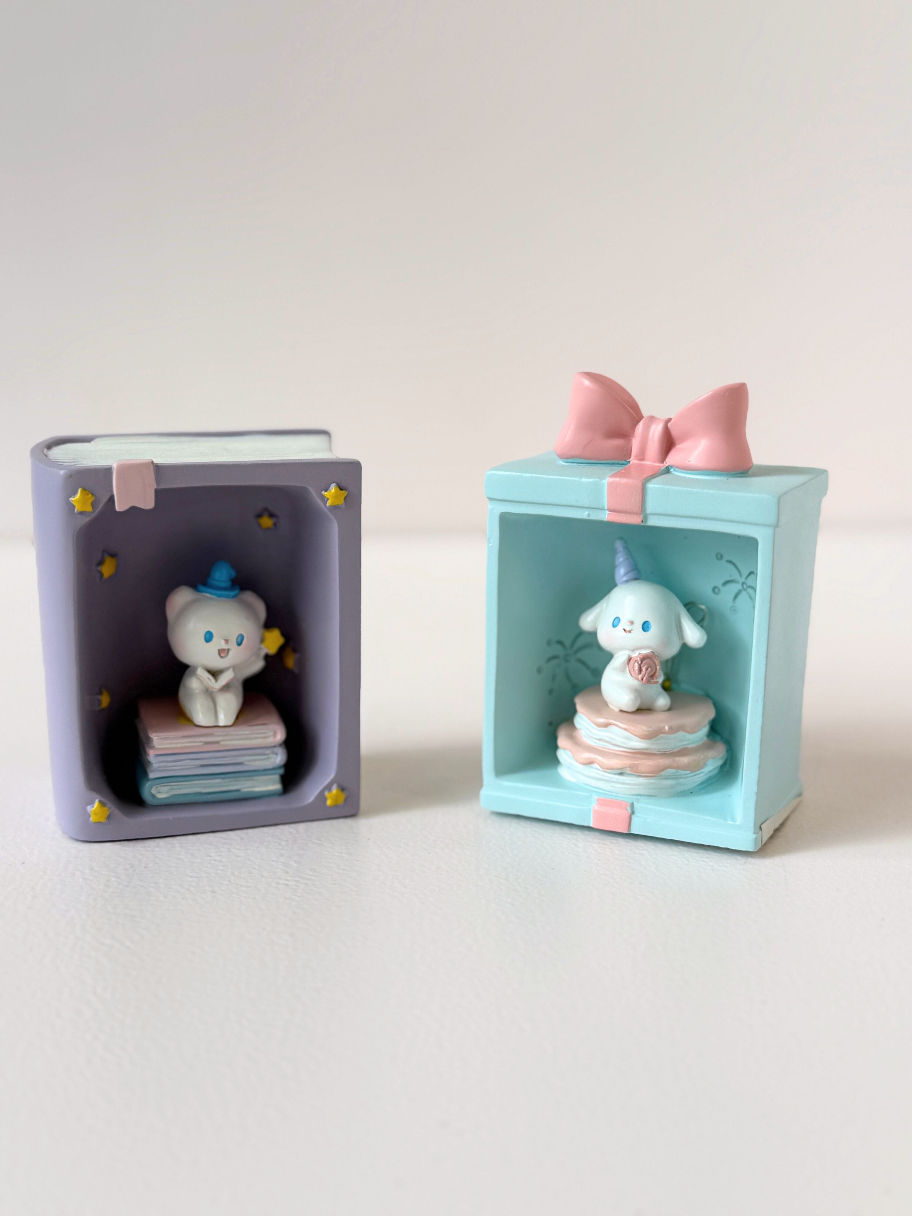 Magical Pancake Bunny & Book Bear in a Gift Box with LED Night Light