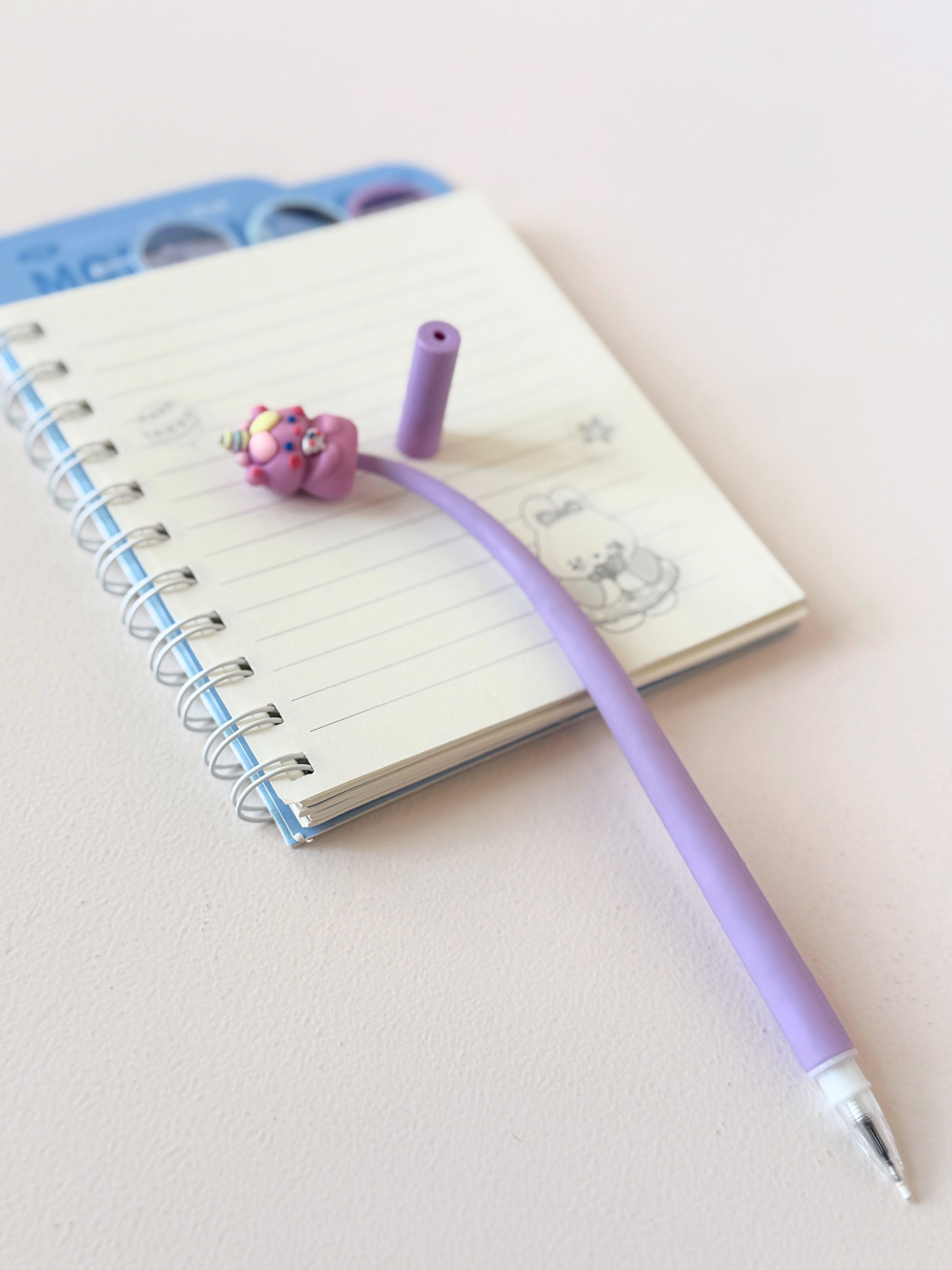 Kawaii Unicorn Gel Pen – Flexible Barrel with 3D Cute Animal Topper