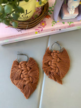 Load image into Gallery viewer, Macrame Leaf Earrings
