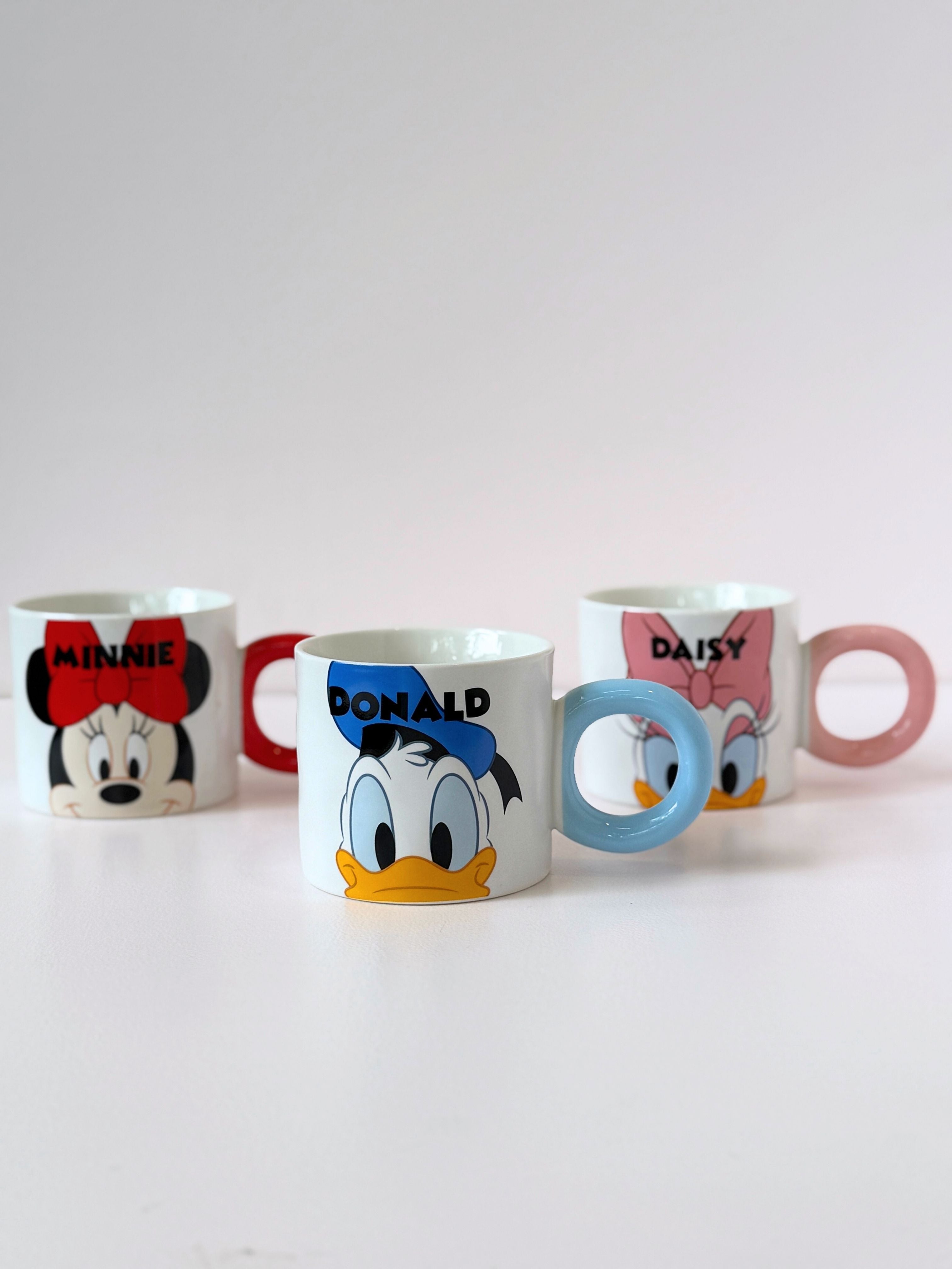 Disney Character Ceramic Mugs – Donald, Daisy & Minnie