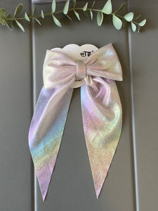 Holographic Hair Bow Clips
