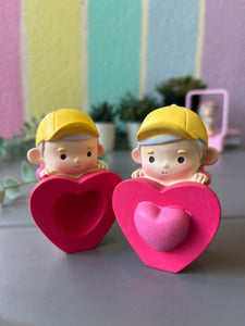 Cute Heart Shape Couple showpiece