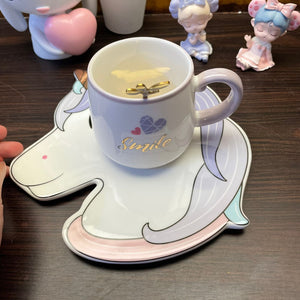 Unicorn Cup + snack Plate